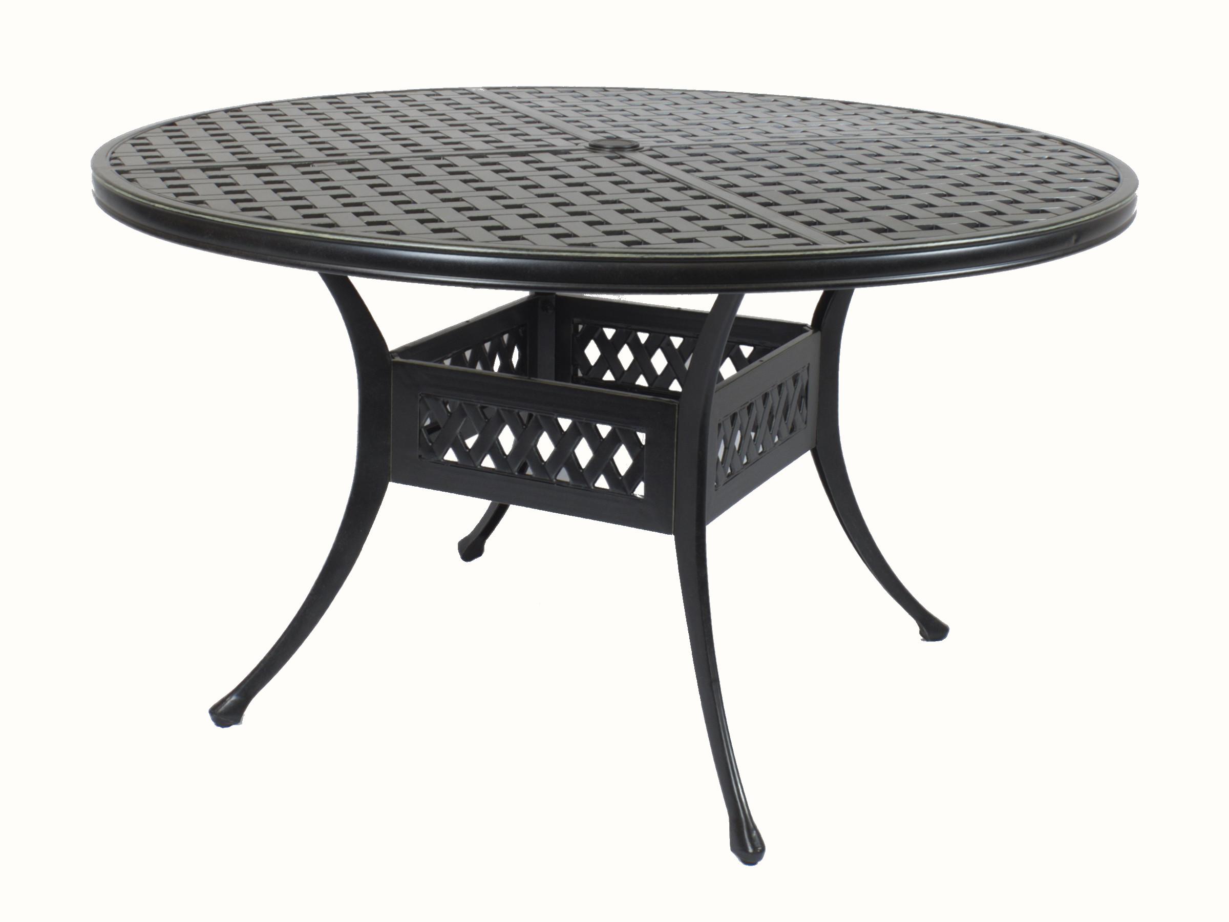 

    
St. Tropez Cast Alumnium Fully Welded 52" Round Dining Table by CaliPatio
