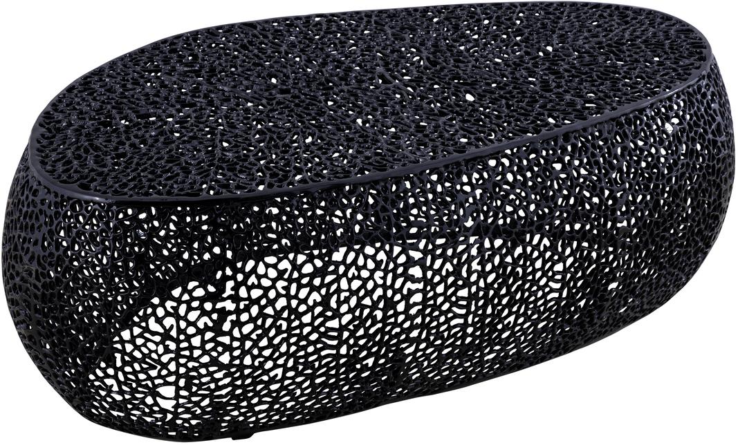 

    
T3601-50 Oval Coffee Table In Black Galaxy Home Modern

