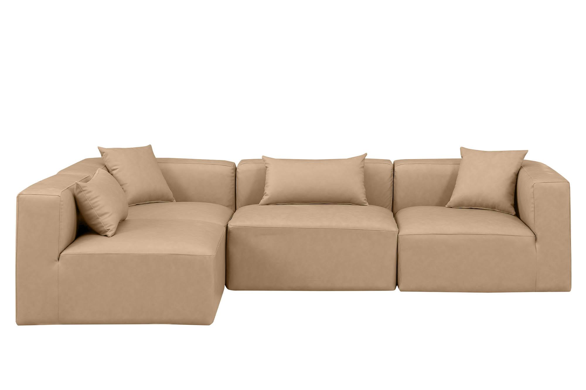 

        
Meridian Furniture CUBE 668Tan-Sec4B Modular Sectional Sofa Tan Faux Leather 094308317656
