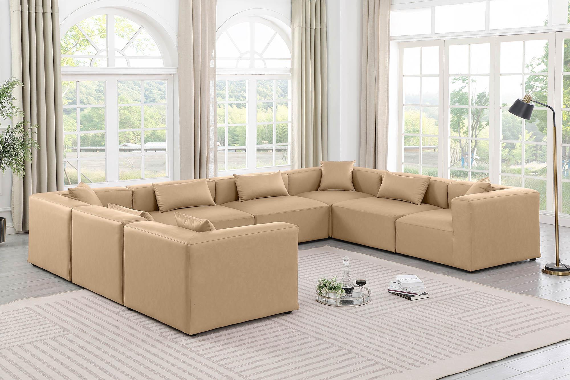 

    
Tan Faux Leather Modular Sectional CUBE 668Tan-Sec8A Meridian Contemporary
