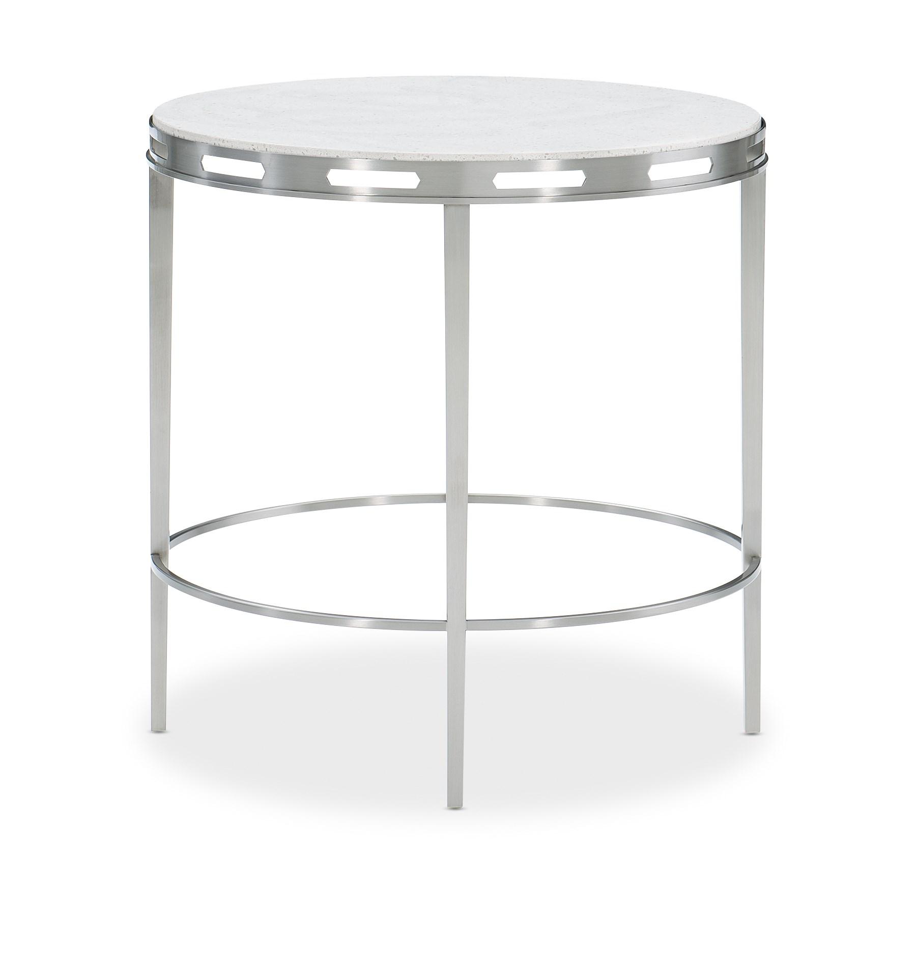 Contemporary End Table PLEASED AS PUNCH CLA-420-412 in Chrome 