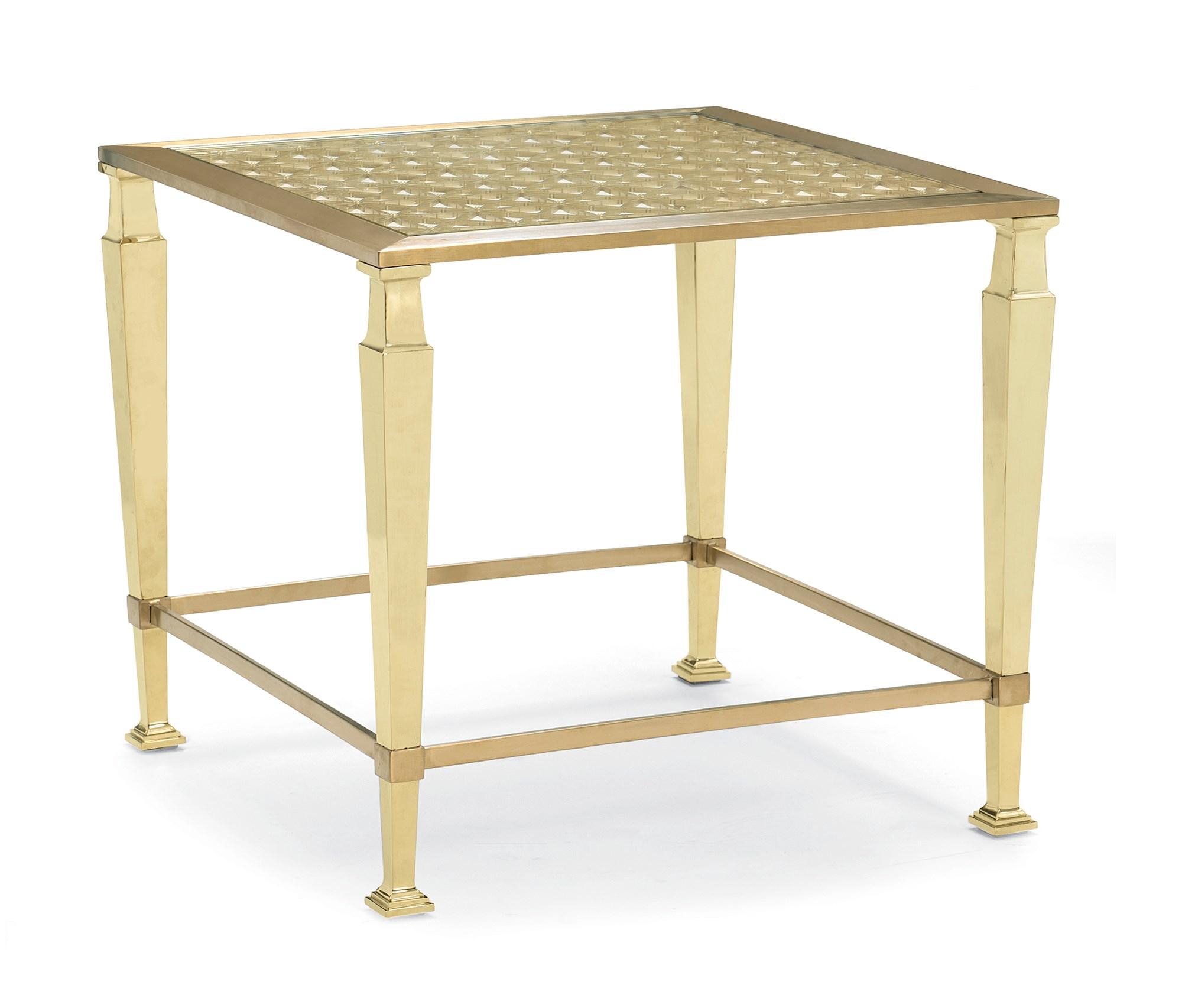 Contemporary End Table THE ARABESQUE END SIG-416-414 in Gold 