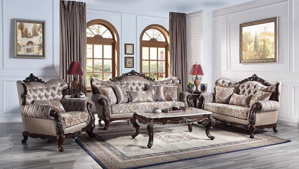 

    
Traditional Antique Oak 6pcs Living Rooms Set by Acme Benbek LV00809-6pcs
