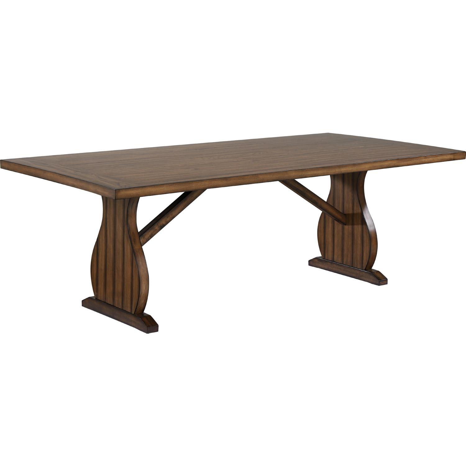 

    
Traditional Antique Oak Dining Table by Acme Maurice 62470
