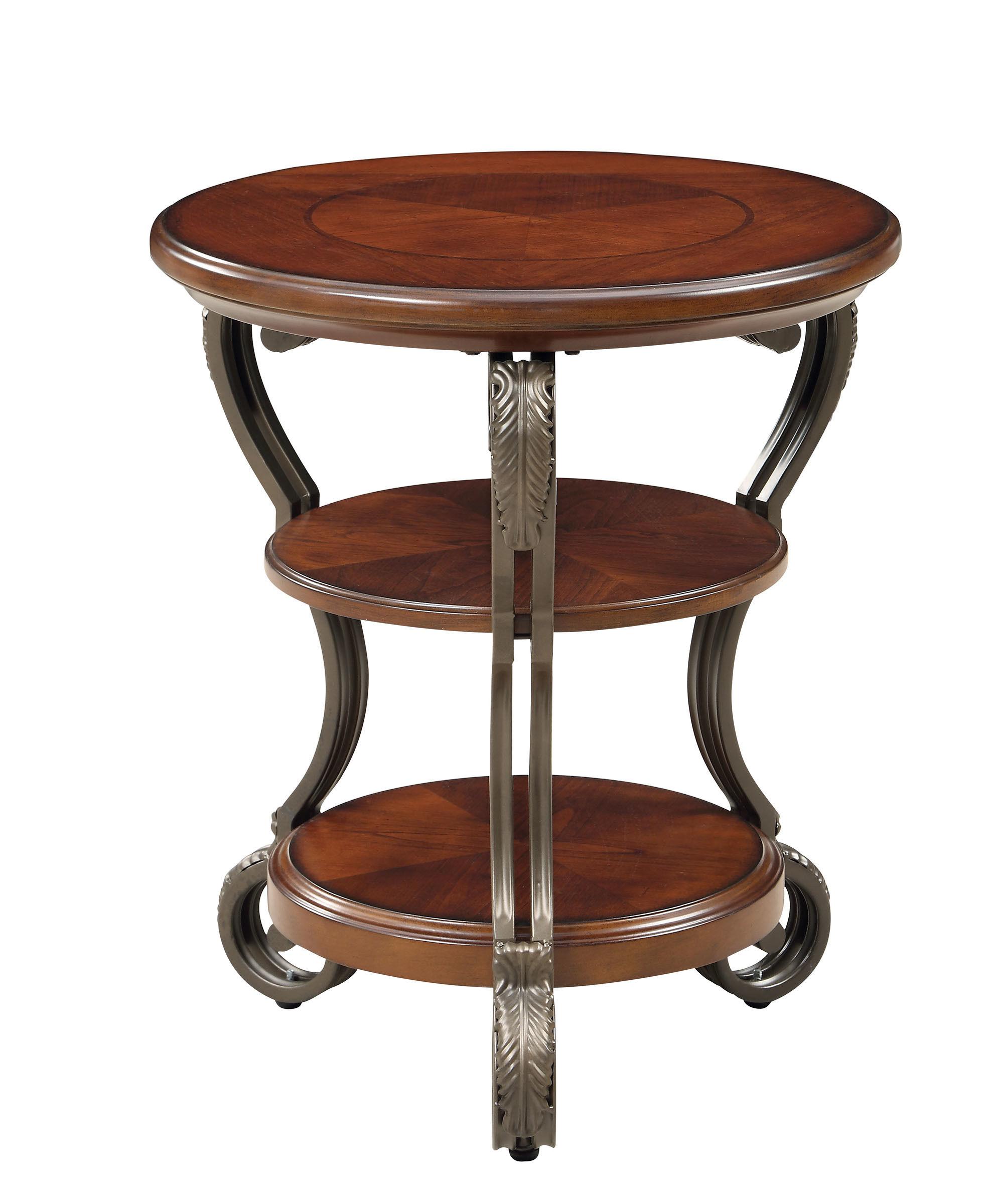 

    
Traditional Brown Cherry Wood Side Table Furniture of America CM4326T May
