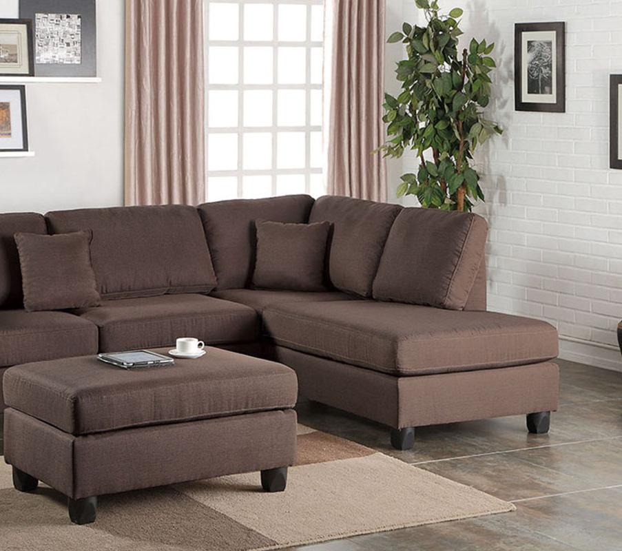 

    
Poundex Furniture F7608 3-Pcs Sectional Set Brown F7608
