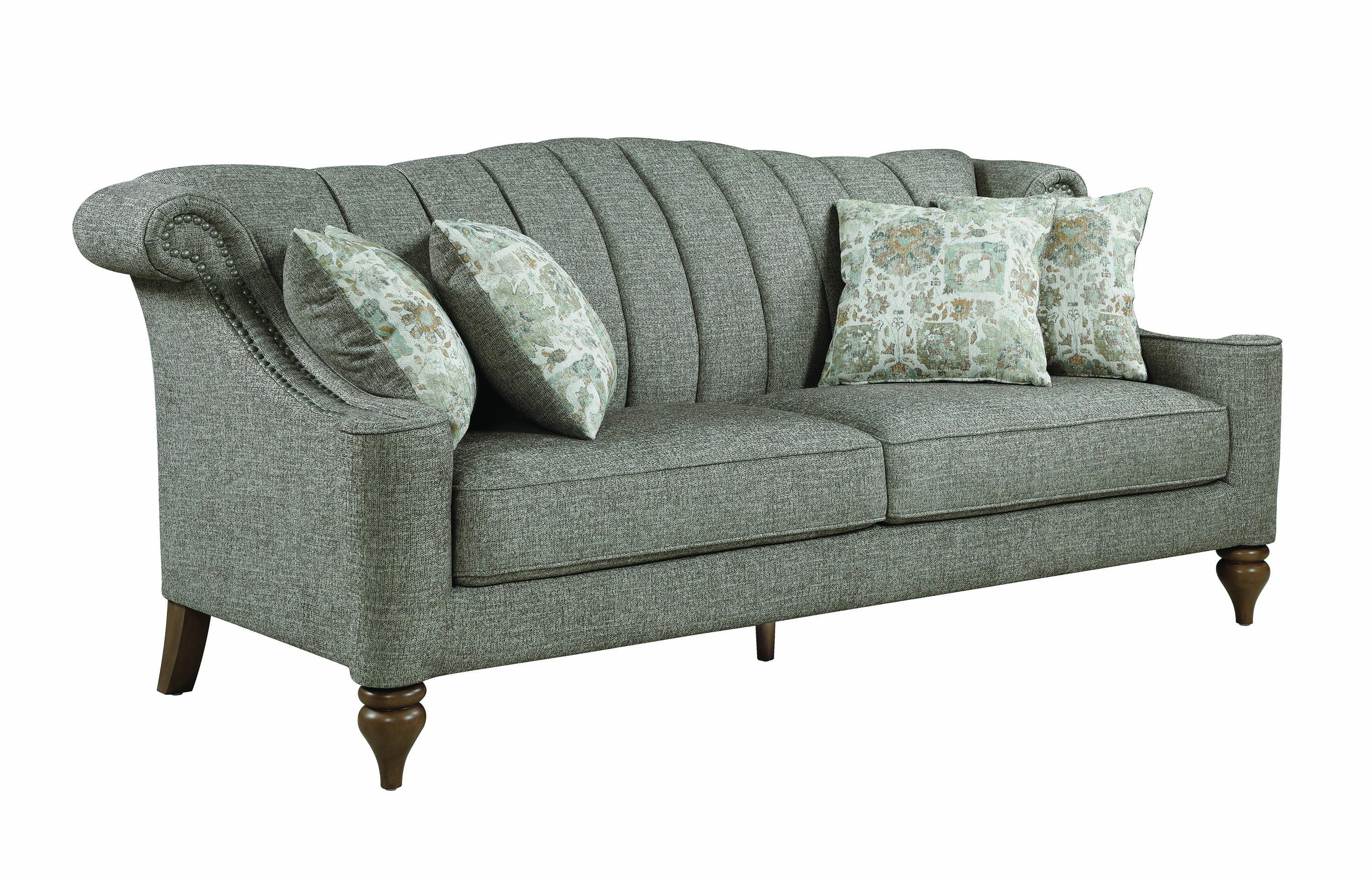 Traditional Sofa Lakeland 508721 in Brown Fabric
