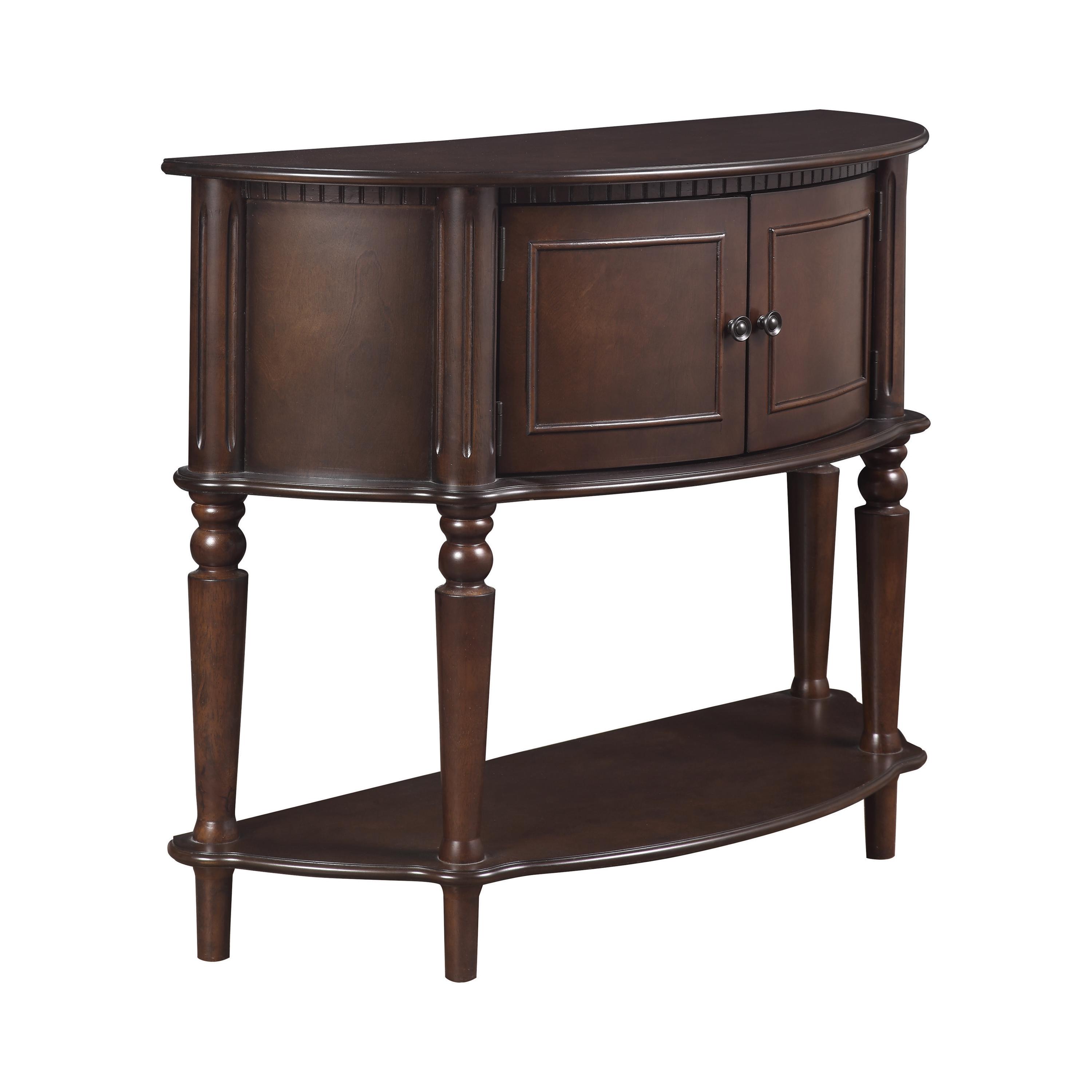 

    
Traditional Brown Finish Wood Console Table Coaster 950059
