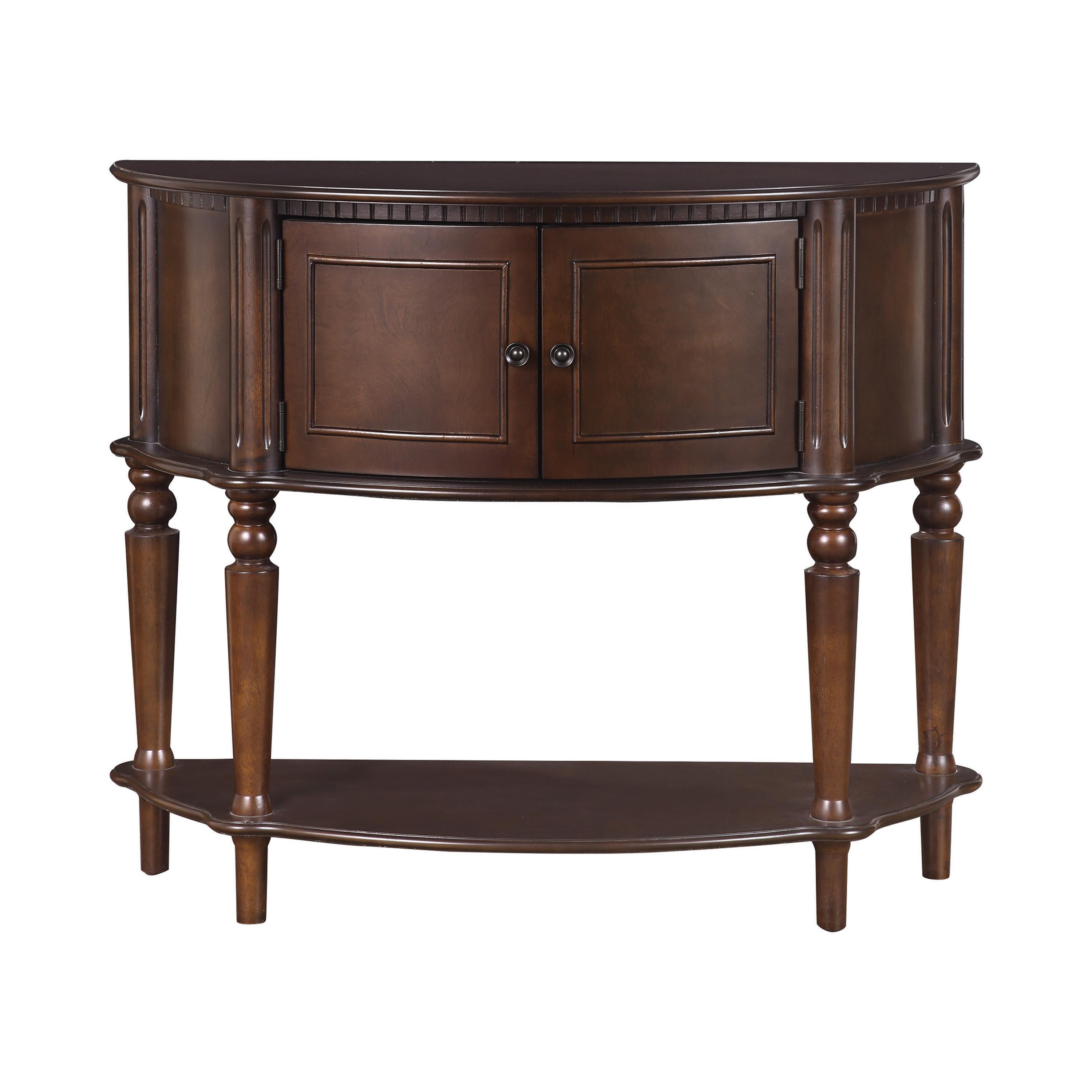 

    
Traditional Brown Finish Wood Console Table Coaster 950059
