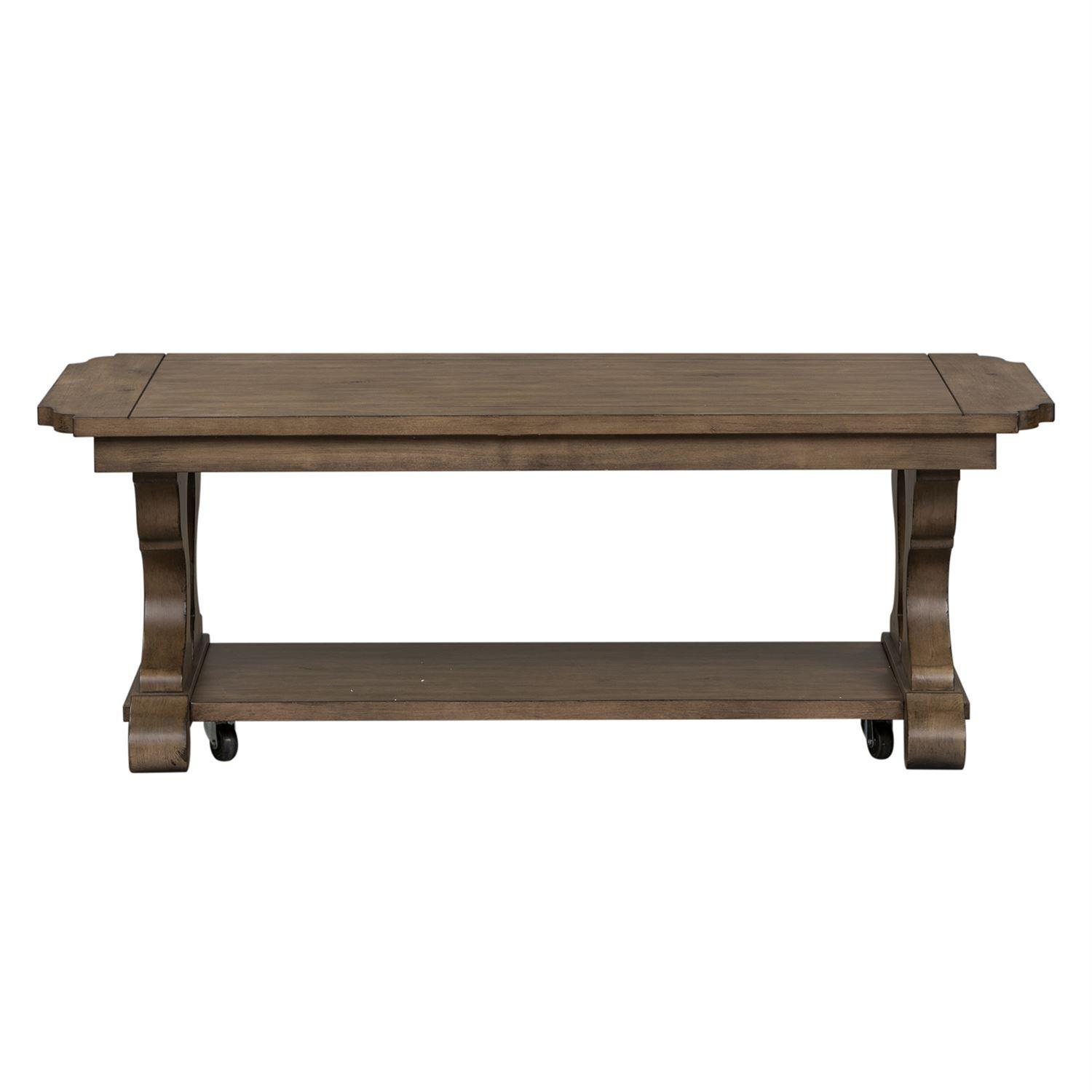 

    
Brownstone Finish Wood Coffee Table Set 3 Pcs Parisian Marketplace 598-OT-3PCS Liberty Furniture
