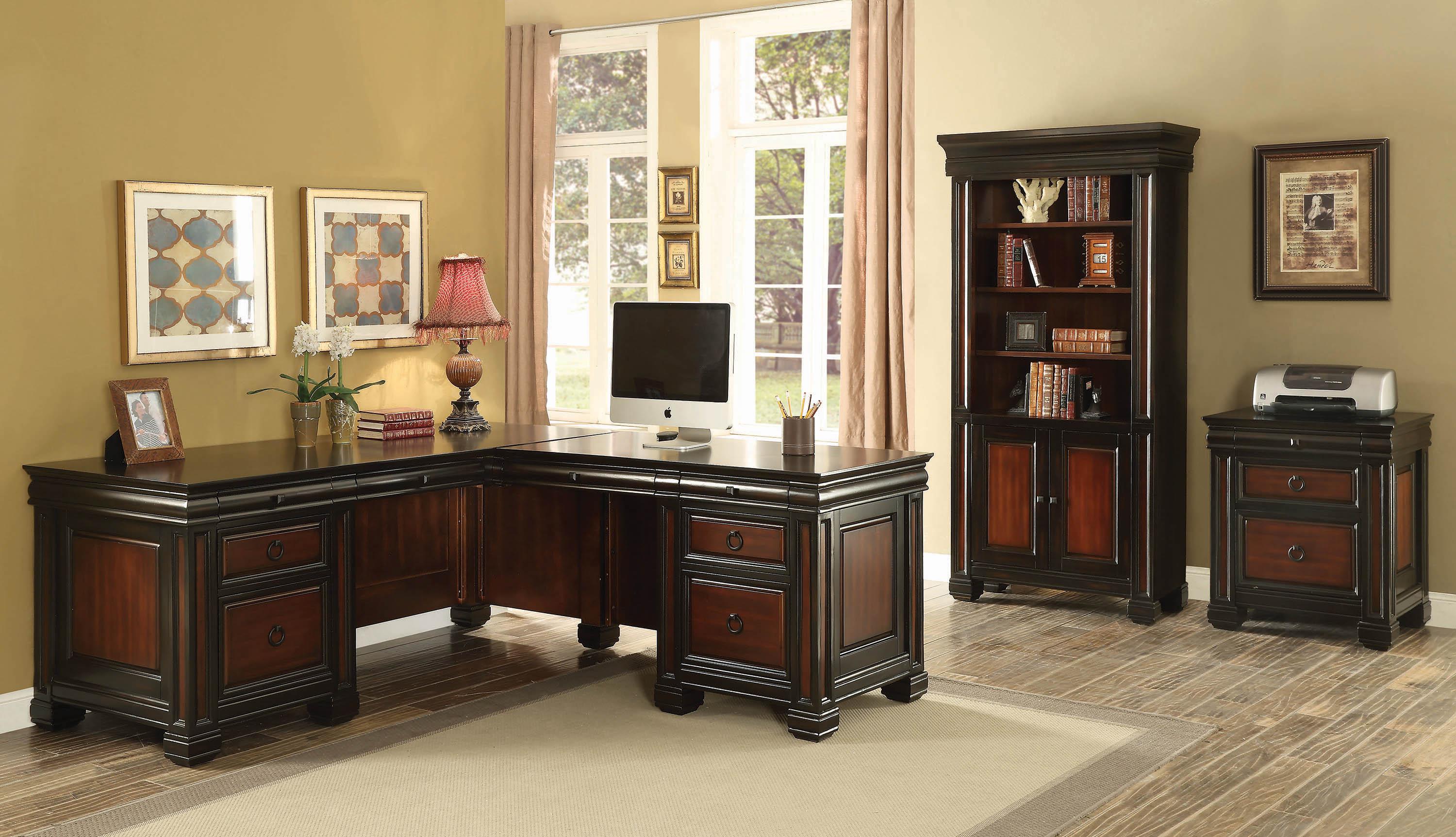 Traditional Office Desk Tate 800691 in Brown 