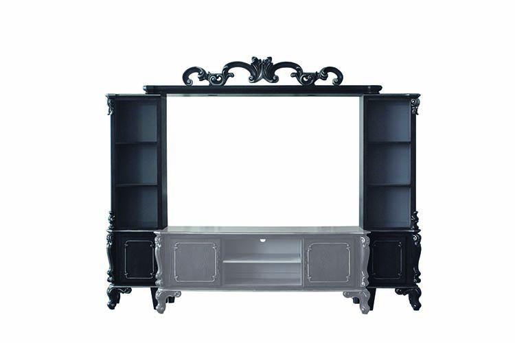 

    
Traditional Charcoal Wood TV Entertainment Center With TV Stand Acme House Delphine 91985-EC-2PCS
