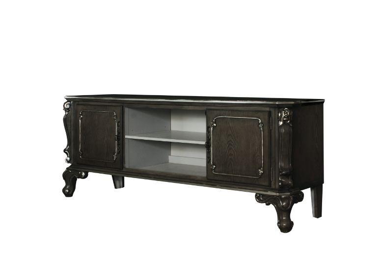 Traditional, Vintage TV Stand House Delphine TV Stand 91988-TS 91988-TS in Charcoal 