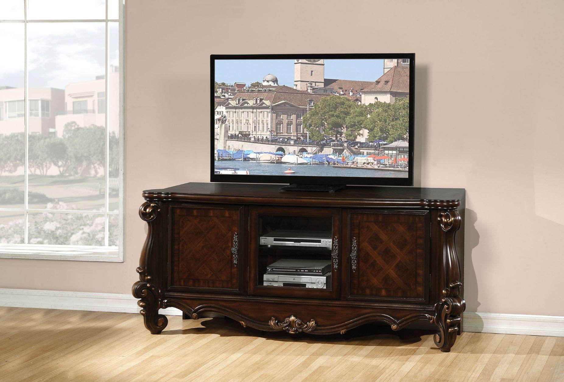 Traditional TV Stand Versailles TV Stand 91329-TS 91329-TS in Oak, Cherry 