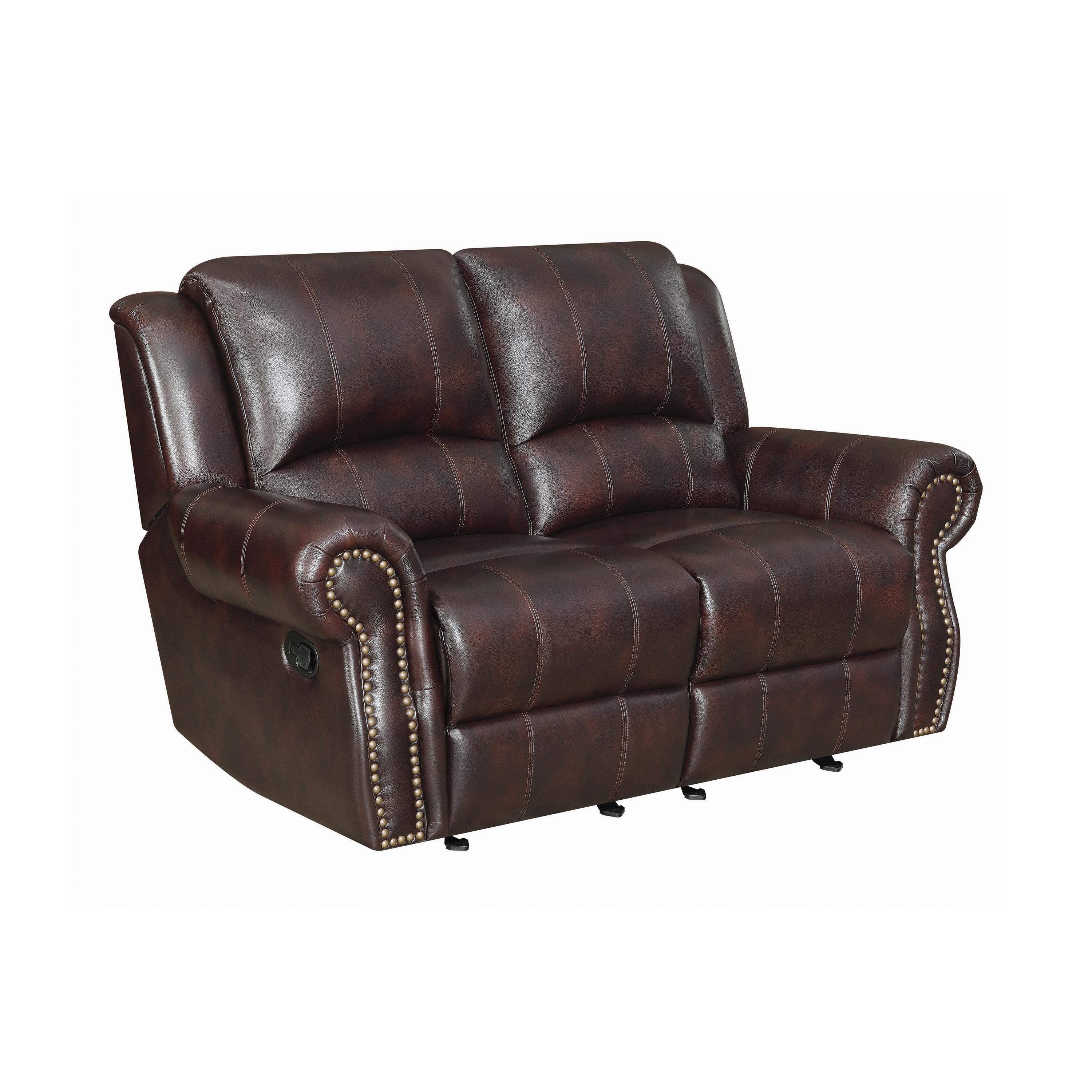 

    
 Order  Traditional Dark Brown Leather Living Room Set 2pcs Coaster 650161-S2 Sir Rawlinson
