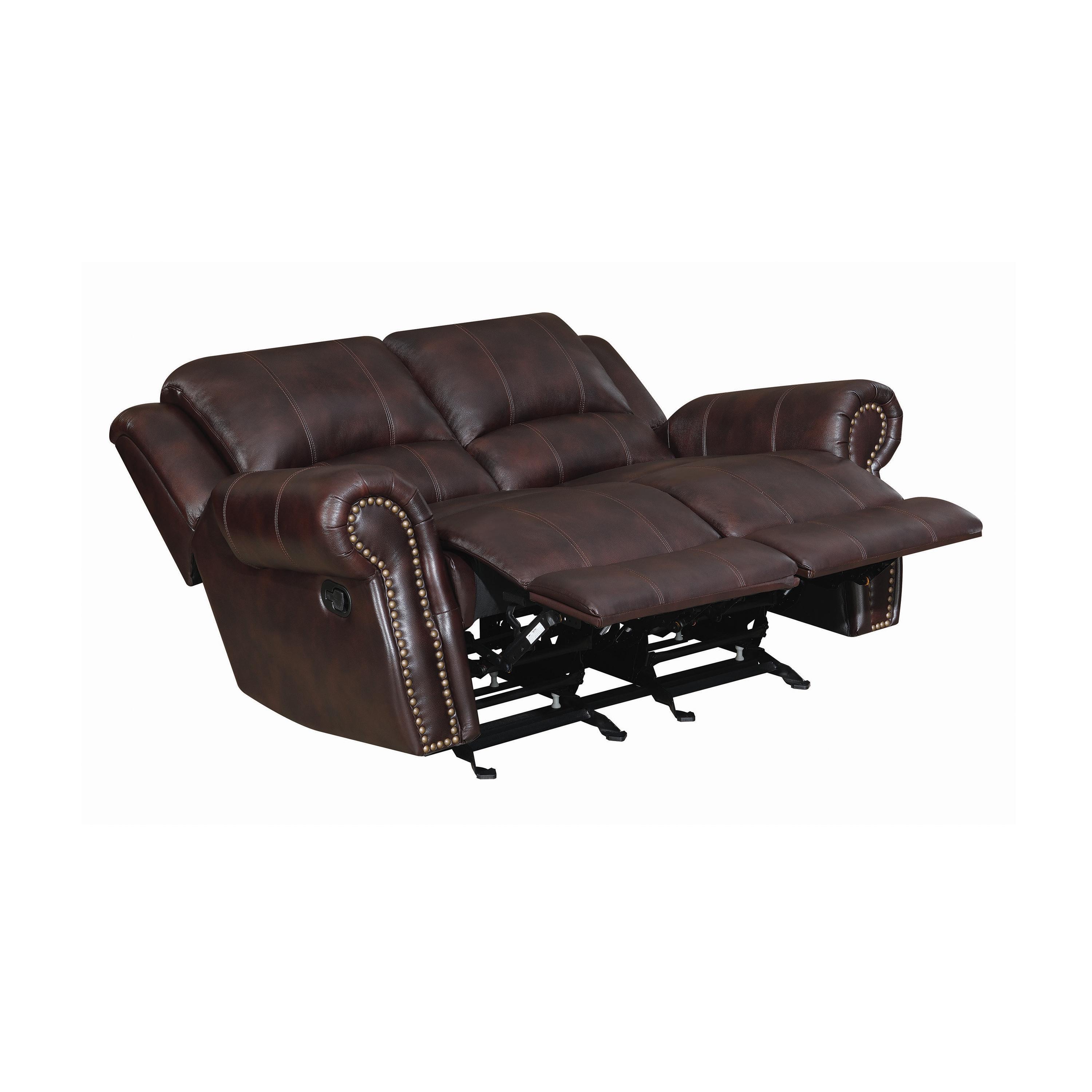 

    
 Shop  Traditional Dark Brown Leather Living Room Set 2pcs Coaster 650161-S2 Sir Rawlinson
