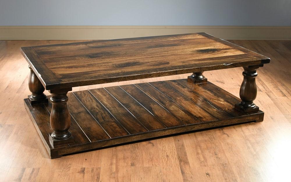 

    
Traditional Dark Brown Pecan Finish Coffee Table by AA Importing Classic
