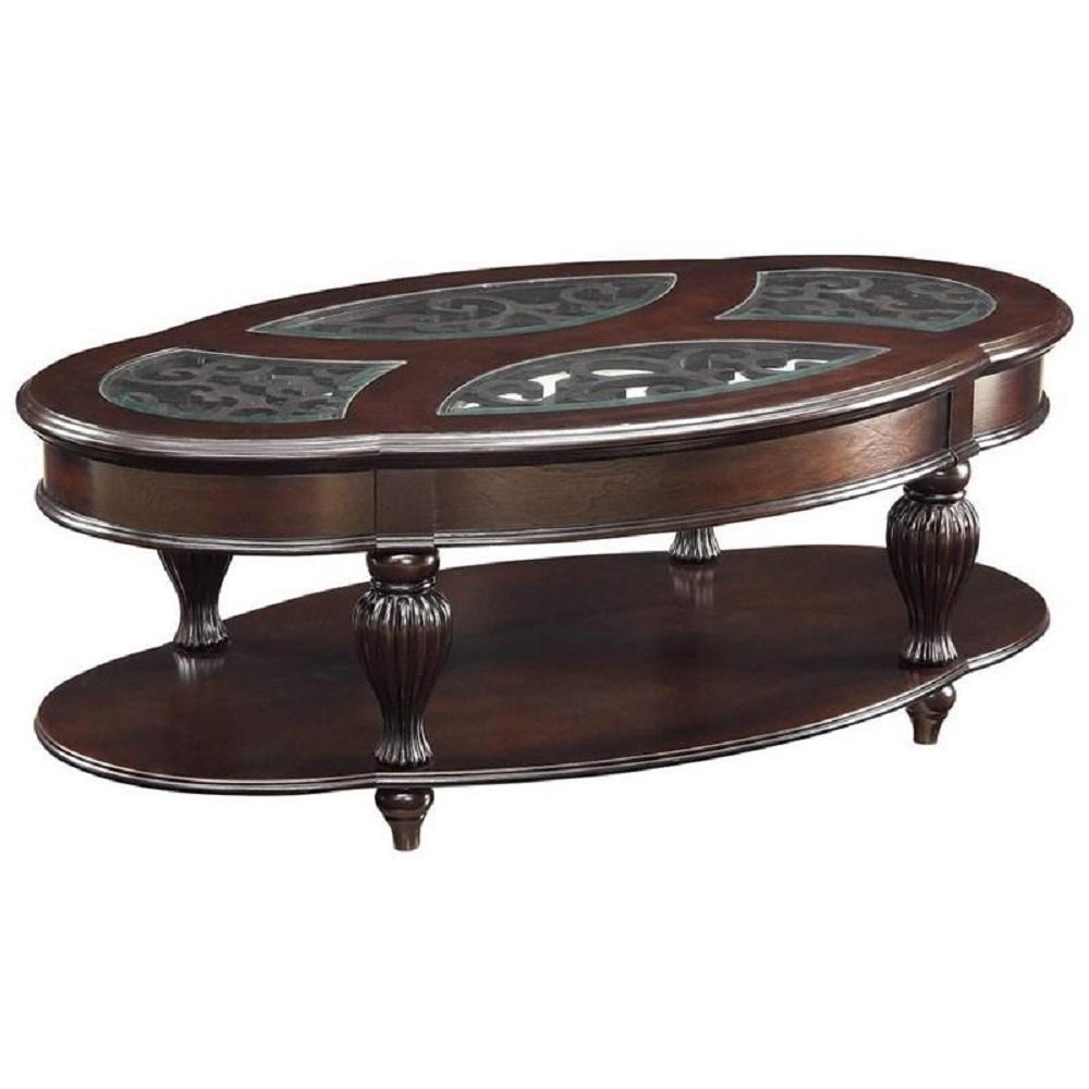 

    
Traditional Dark Cherry Solid Wood Coffee Table Furniture of America CM4642C Centinel
