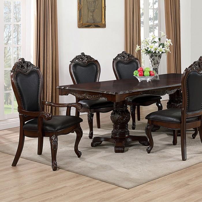 

    
Furniture of America Manzanita Dining Table FM3261CH-T Dining Table Dark Cherry FM3261CH-T
