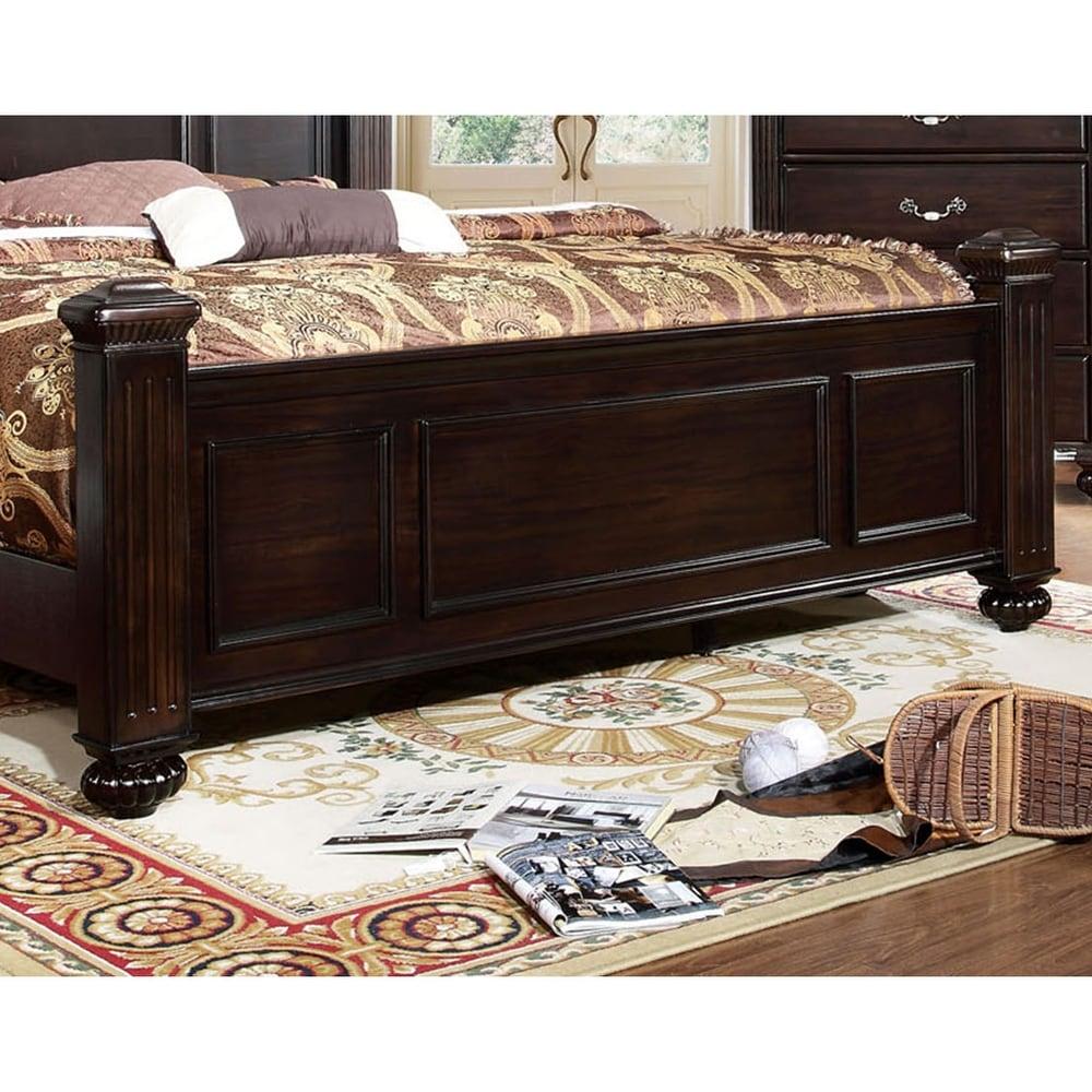 

    
Furniture of America CM7129-CK Syracuse Panel Bed Dark Walnut CM7129-CK

