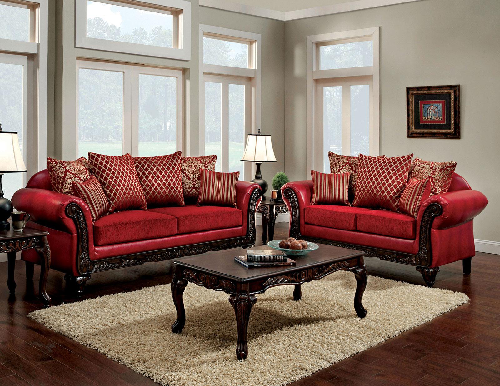 

    
Furniture of America MARCUS SM7640N-LV Loveseat Red SM7640N-LV
