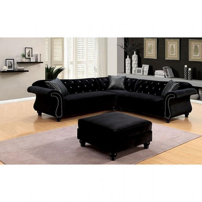 

    
Black Fabric Sectional JOLANDA CM6158BK Furniture of America Traditional
