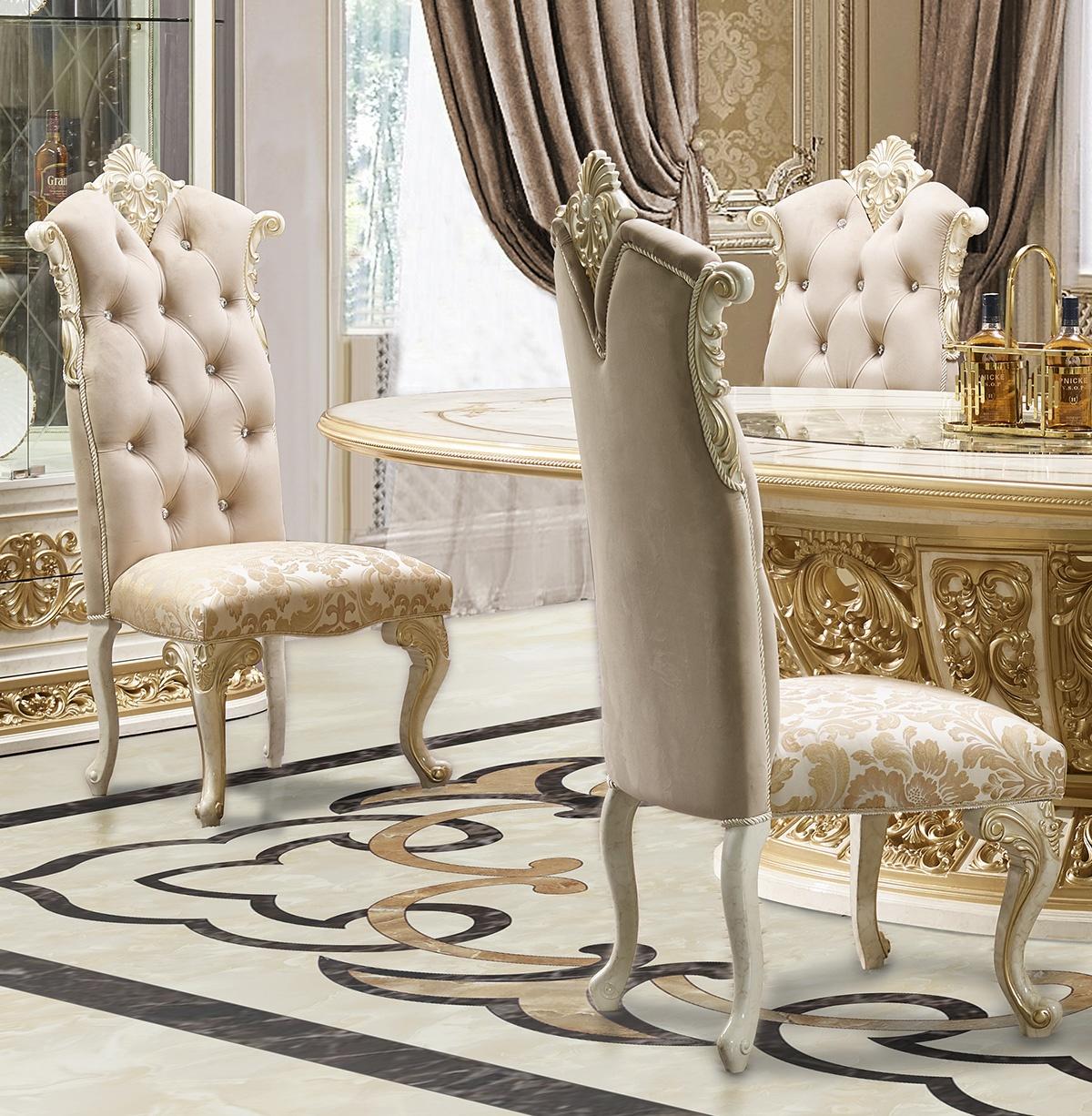 

    
Homey Design Furniture HD-D903 Dining Room Set Cream/Gold HD-D903-SET-7PC
