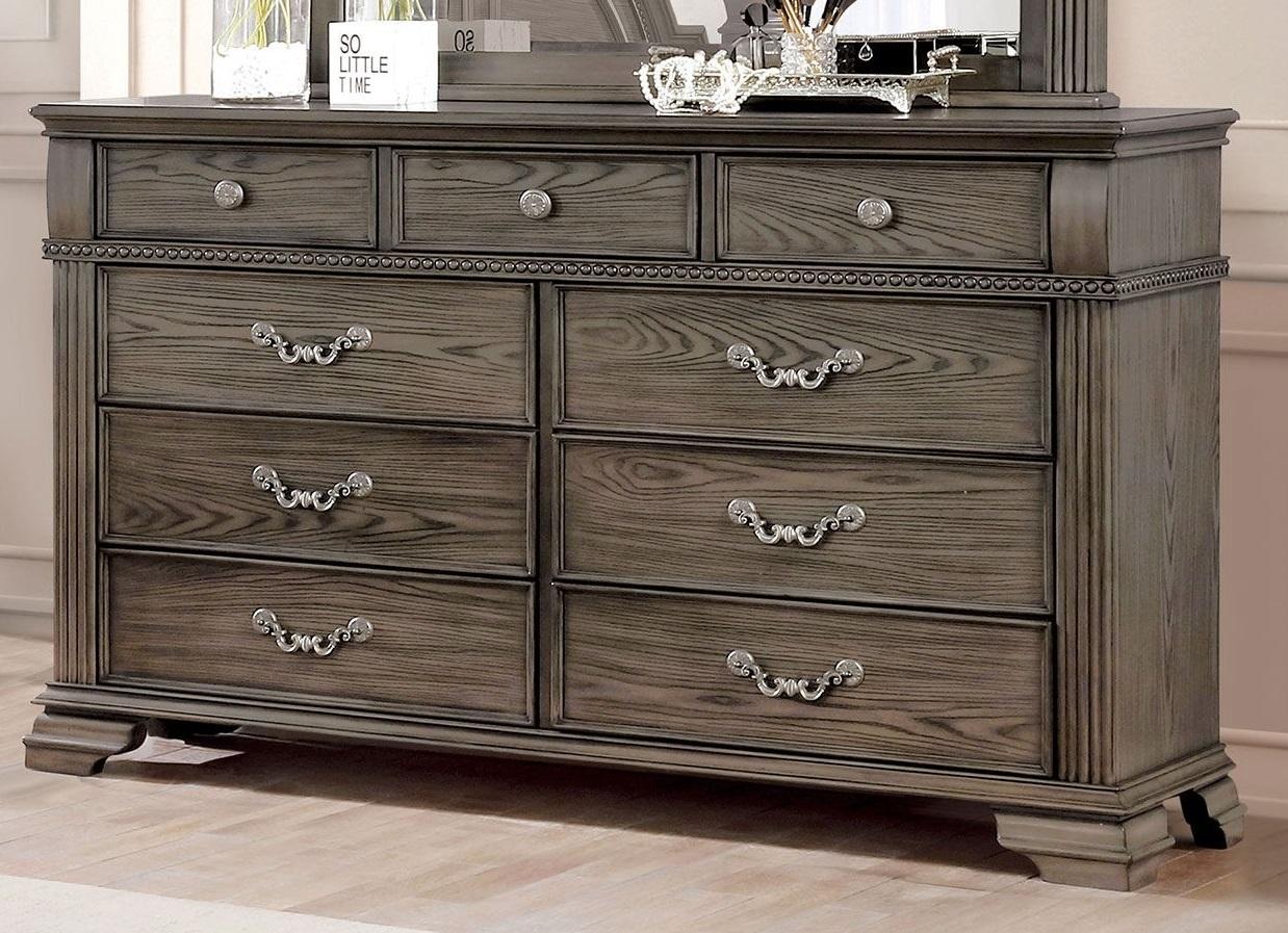 

    
Traditional Gray Solid Wood Dresser Furniture of America FOA7144GY-D Pamphilos
