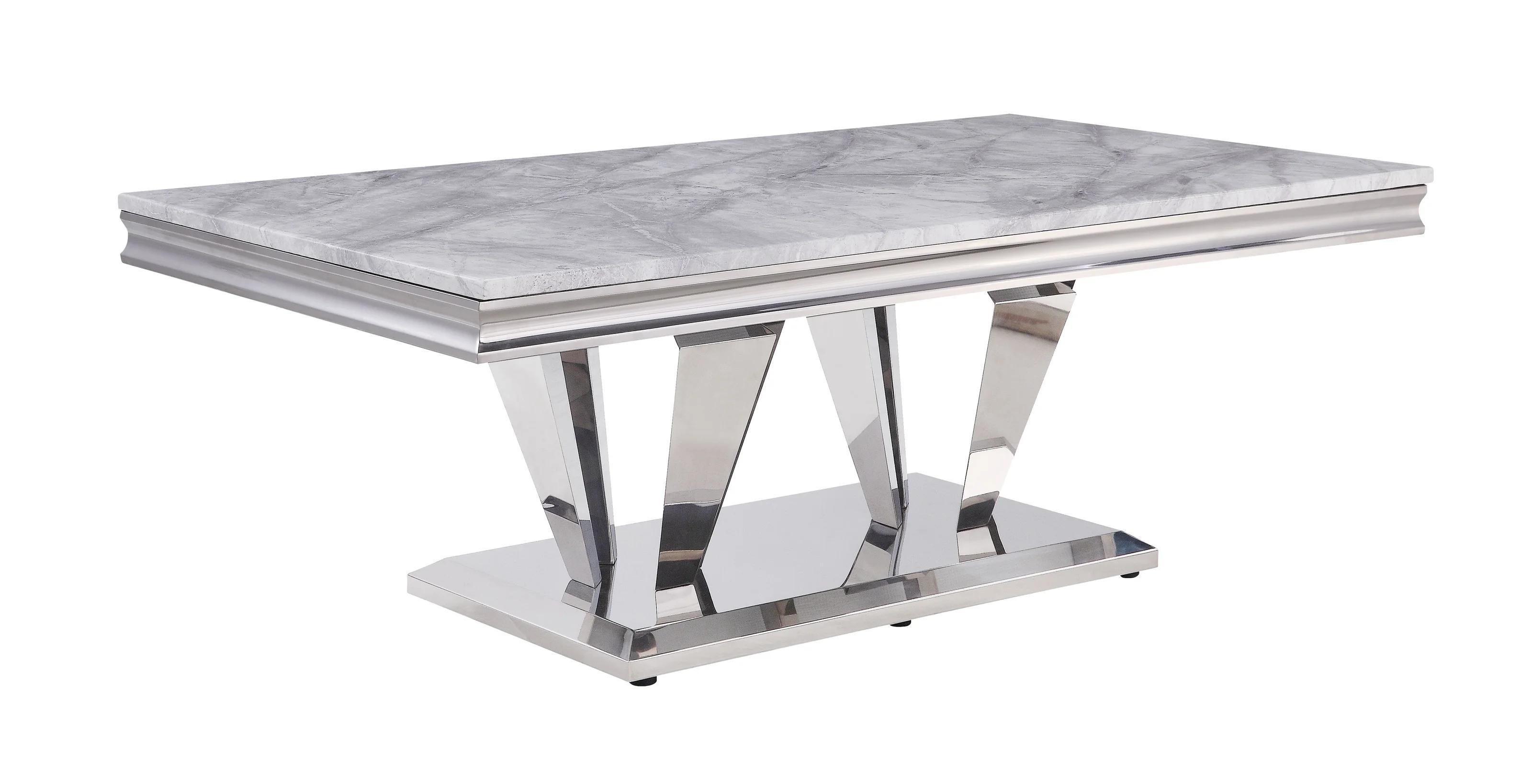 Traditional Coffee Table Satinka 87215 in Light Gray 