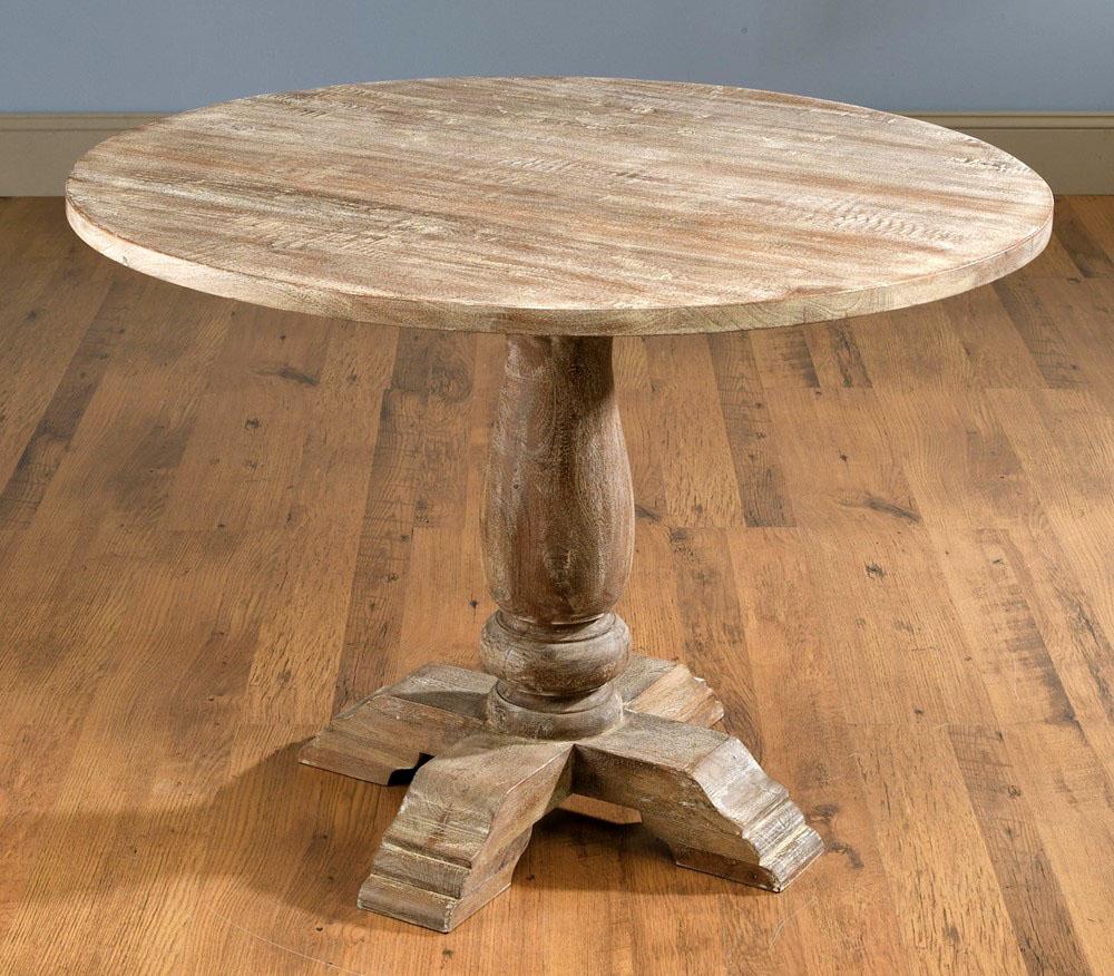 

    
Traditional Natural Wood Round Pedestal Dining Table Set 5Pcs by AA Importing Hamptons Collection

