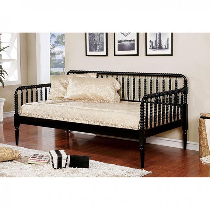 

    
Traditional Twin Daybed w/ Extendable Trundle in Black Linda by Furniture of America
