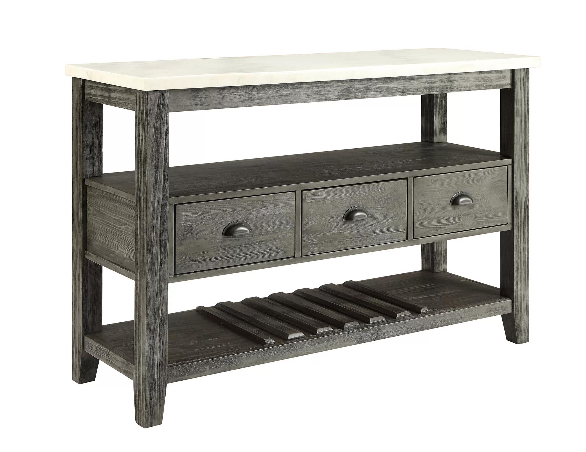 Traditional Server Merel 70169 in Gray Marble