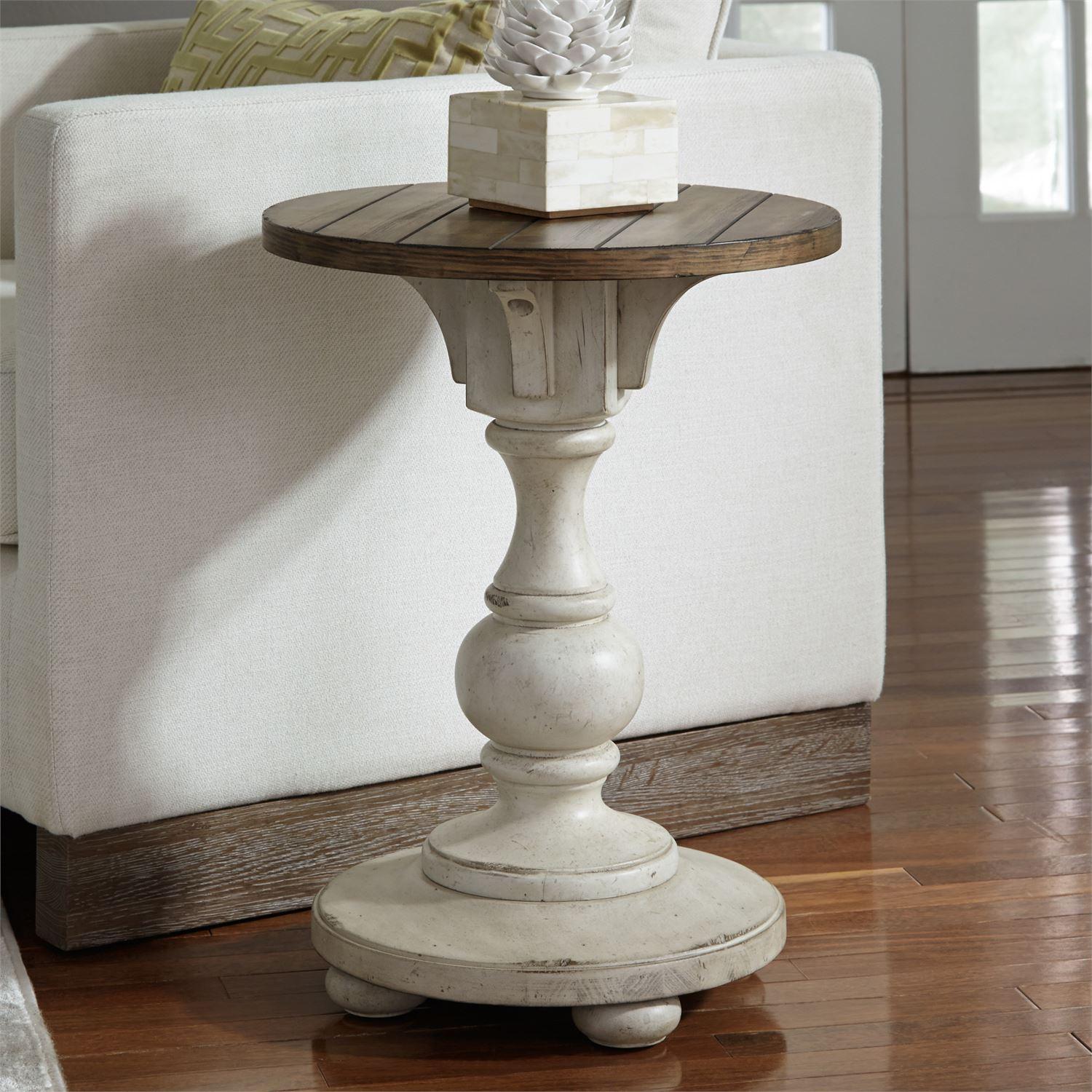 

    
Traditional White Wood End Table 498-OT1021 Liberty Furniture
