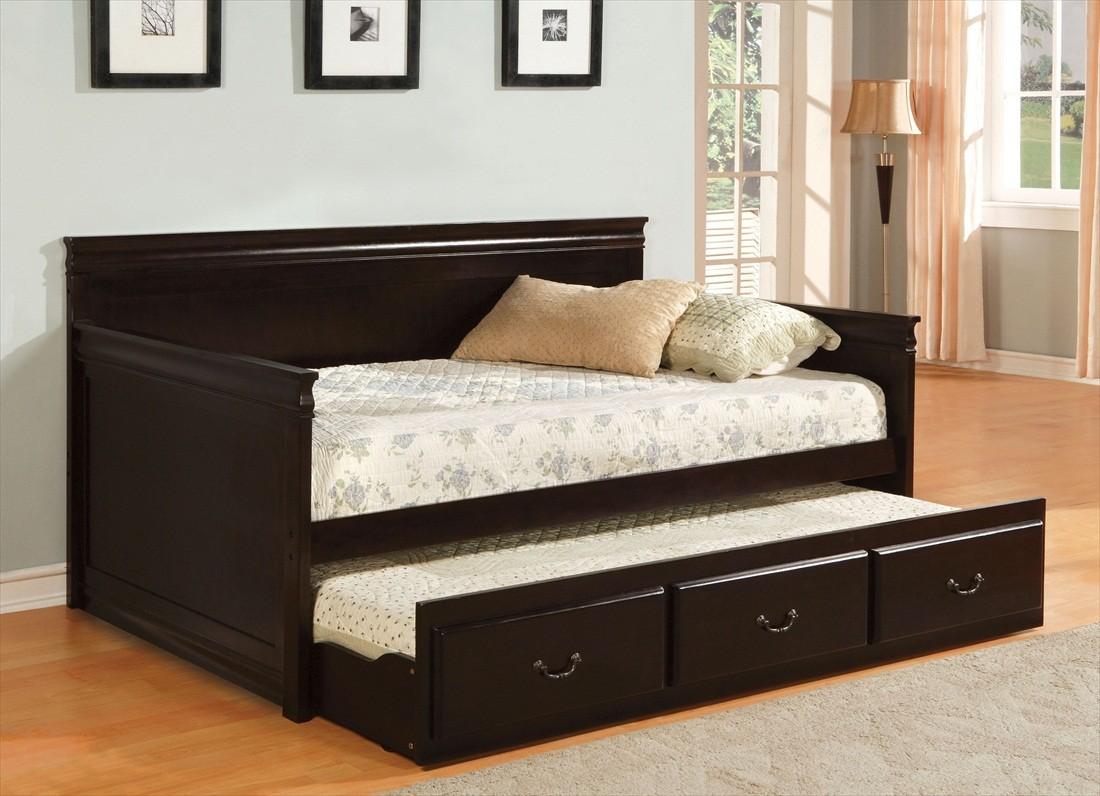 Traditional Daybed SAHARA CM1637EX CM1637EX-BED in Brown 