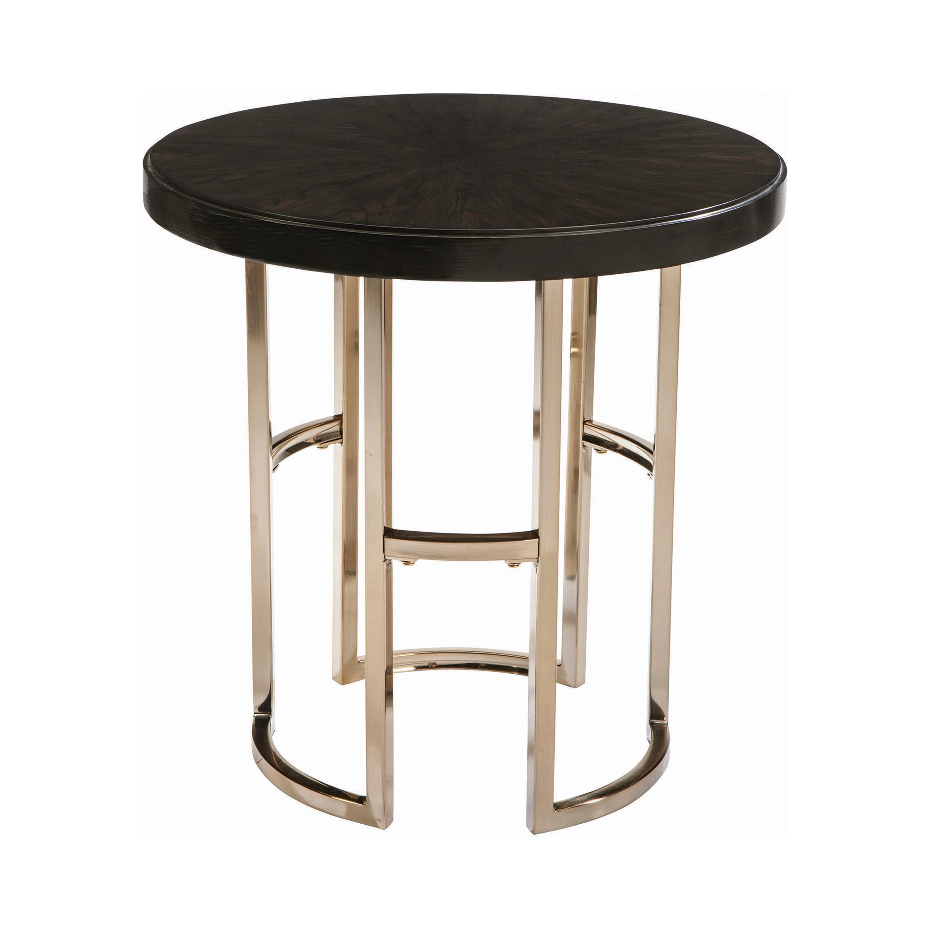 Transitional End Table 722747 722747 in Brass, Cappuccino 
