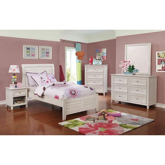 

    
 Order  Transitional Antique White Solid Wood Full Panel Bed with Trundle Furniture of America Brogan CM7517WH-F
