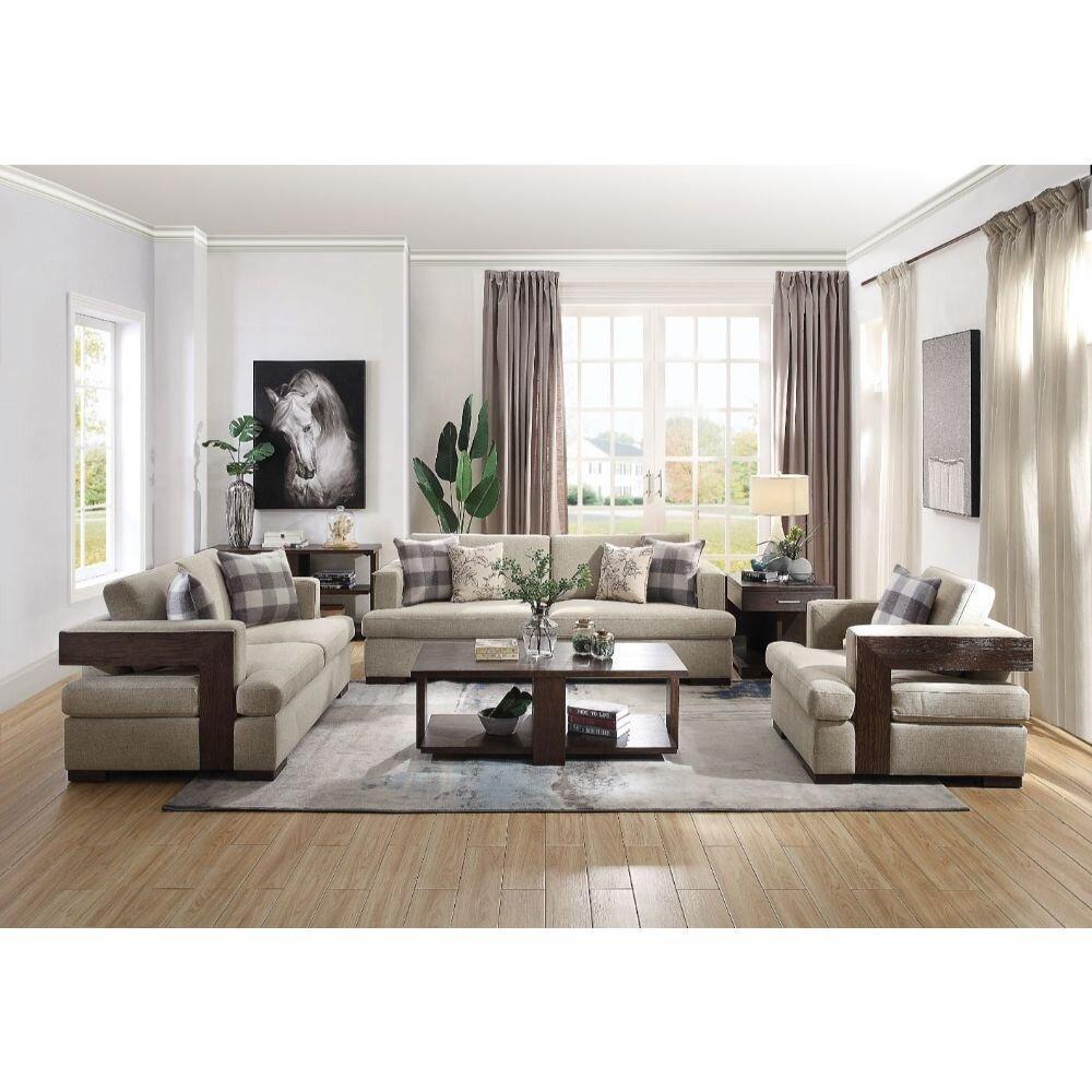 

    
54850-6pcs Transitional Beige Fabric & Walnut 6pcs Livingroom Set by Acme Niamey 54850-6pcs
