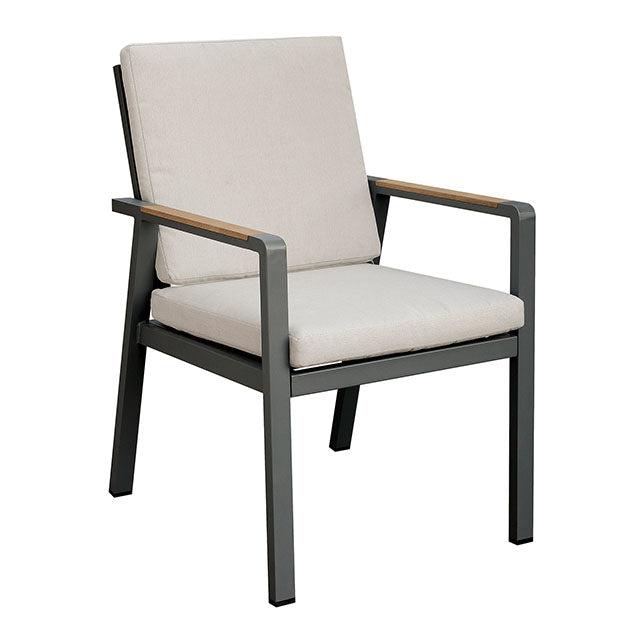 

    
Transitional Beige & Gray Aluminum Frame Patio Arm Chairs Set 6pcs Furniture of America CM-OT2141AC-6PK Alycia
