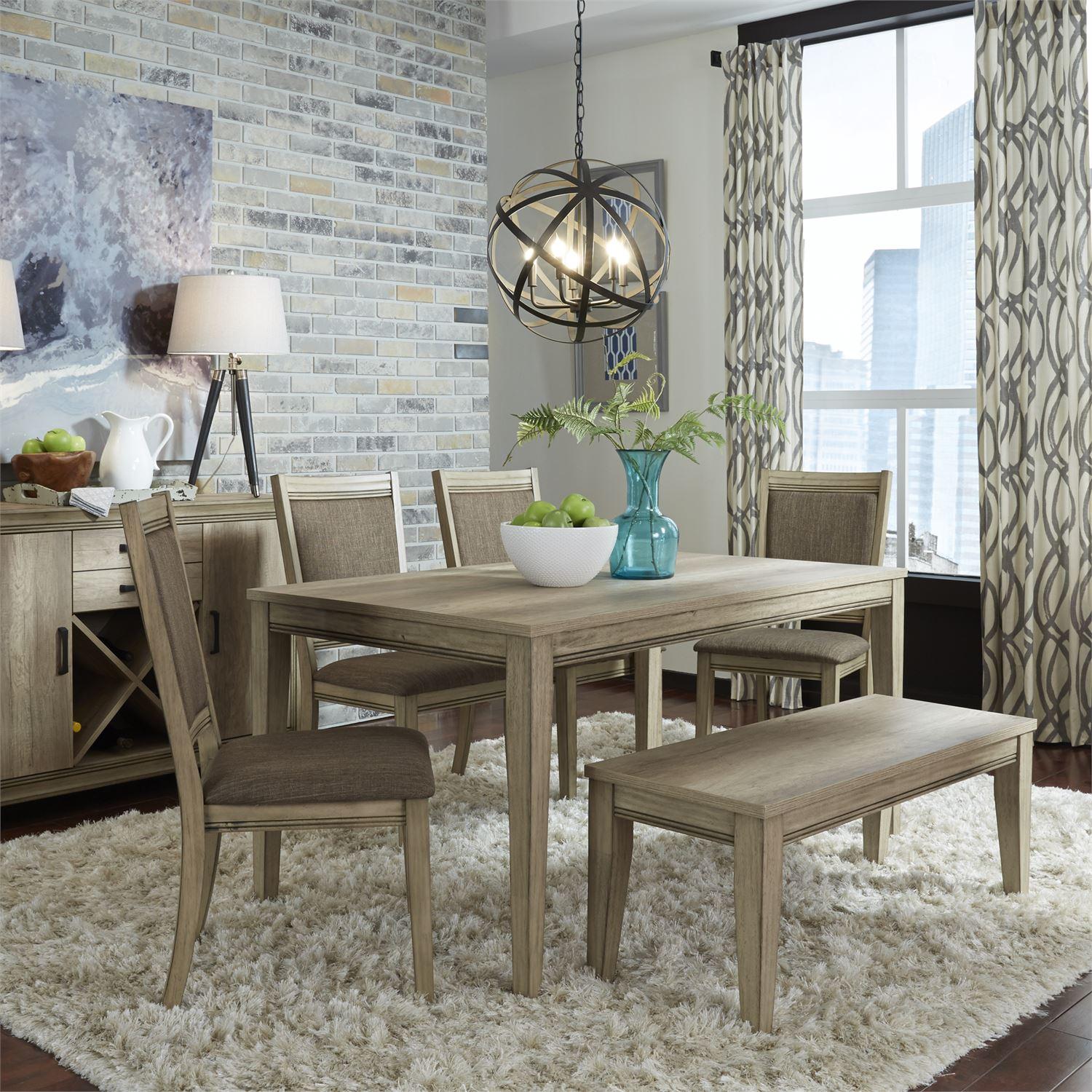 

    
Transitional Beige Wood Dining Table Sun Valley 439-T3660 Liberty Furniture
