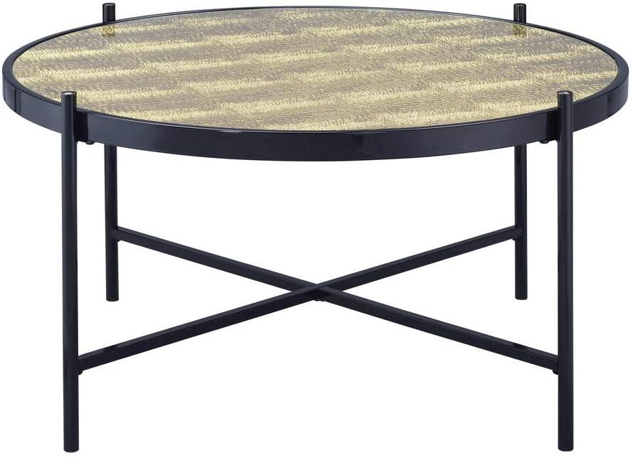

    
Transitional Black & Glass Coffee Table + 2 End Tables by Acme Bage II 84640-3pcs
