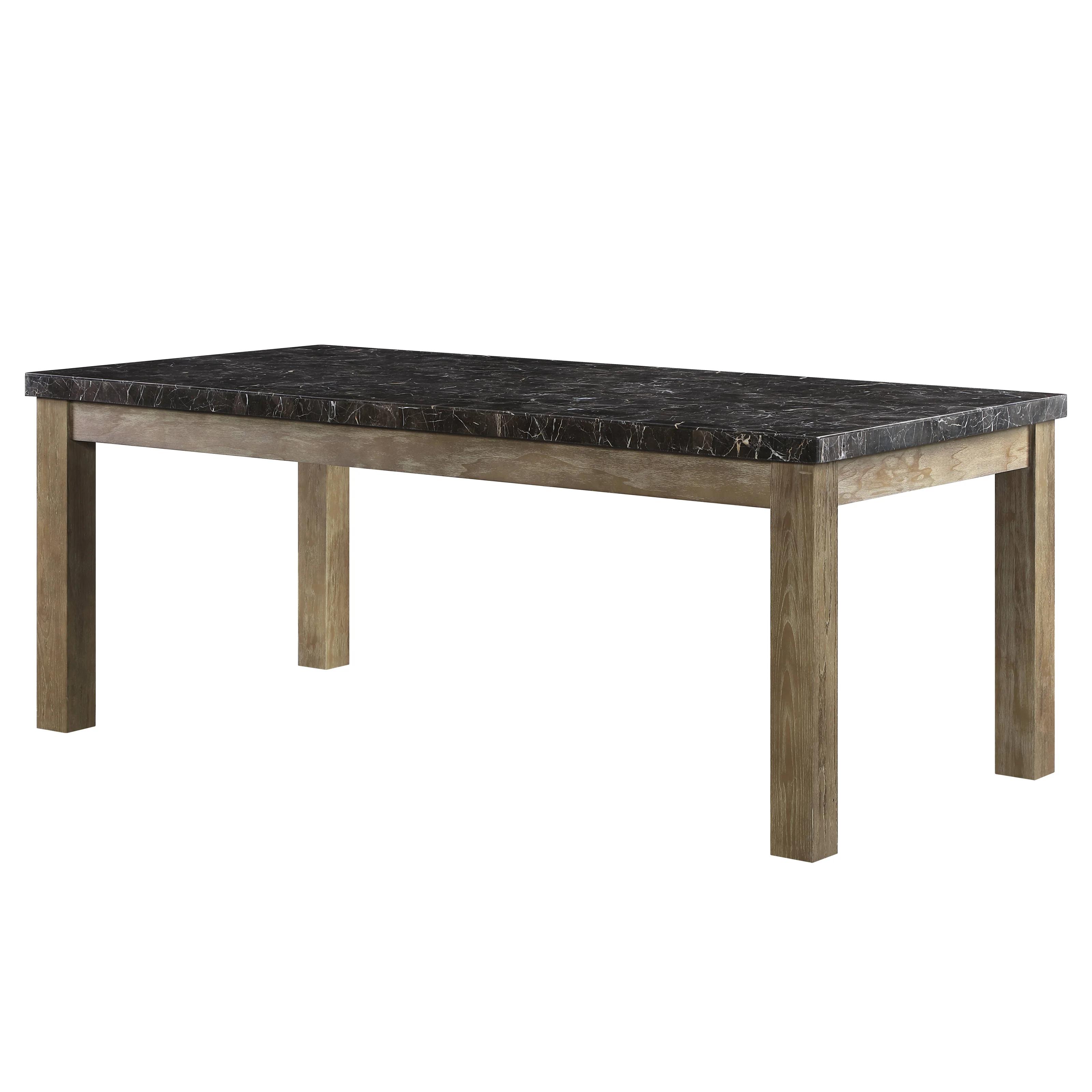 

    
Transitional Black Marble & Oak Dining Table by Acme Charnell DN00553
