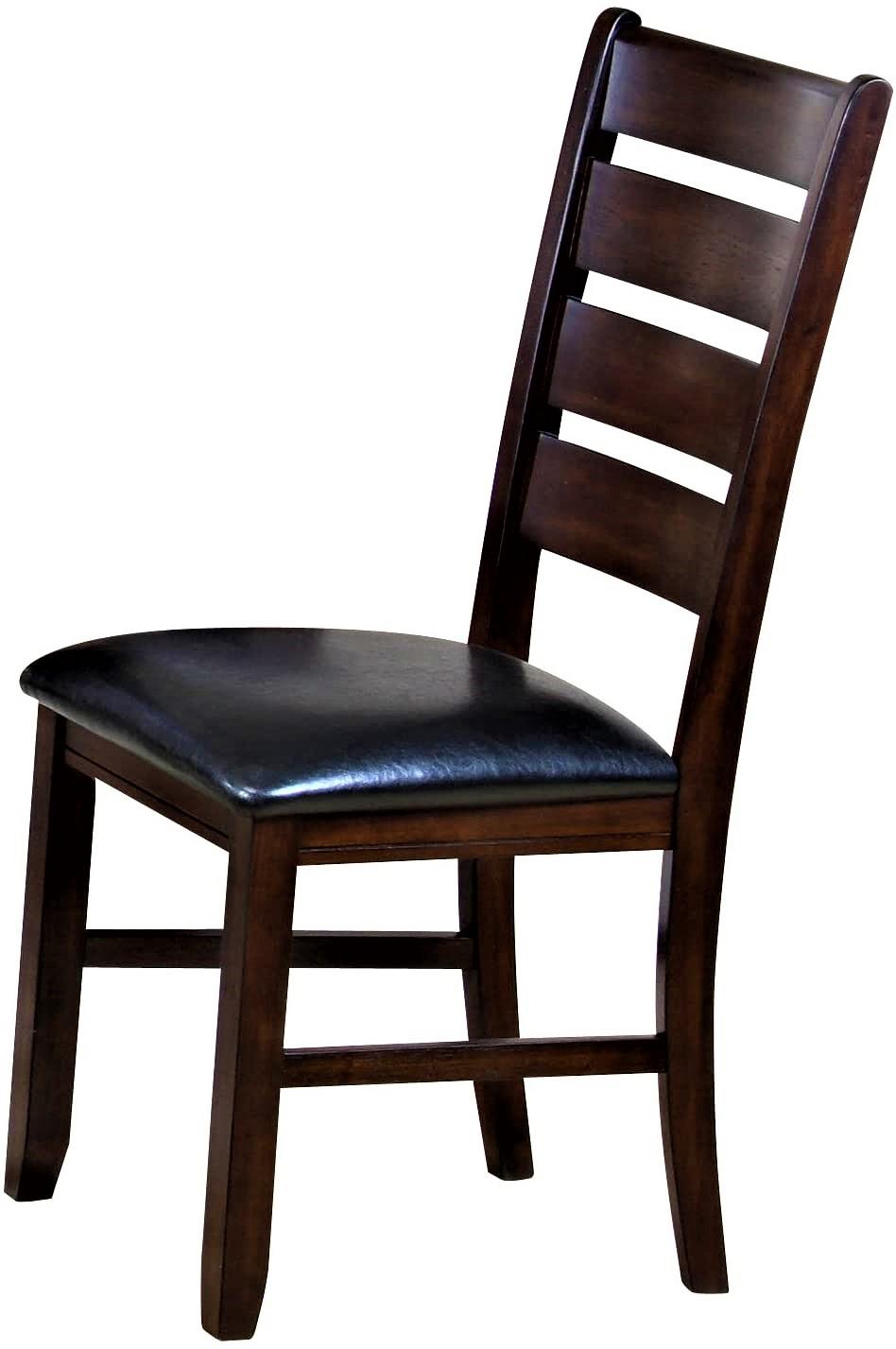 Transitional, Rustic Dining Chair Set Urbana 74624-2pcs in Espresso PU