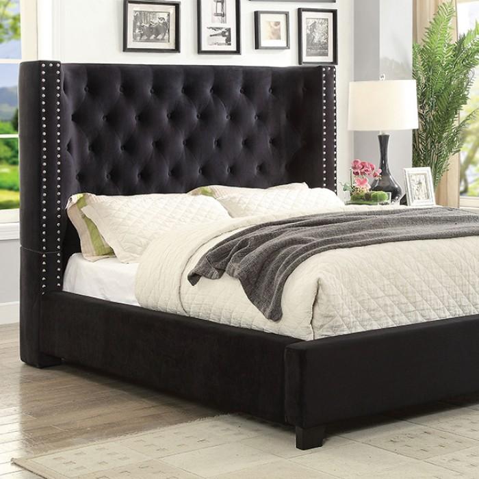 

    
Transitional Black Solid Wood California King Panel Bed Furniture of America Carley CM7775BK-CK
