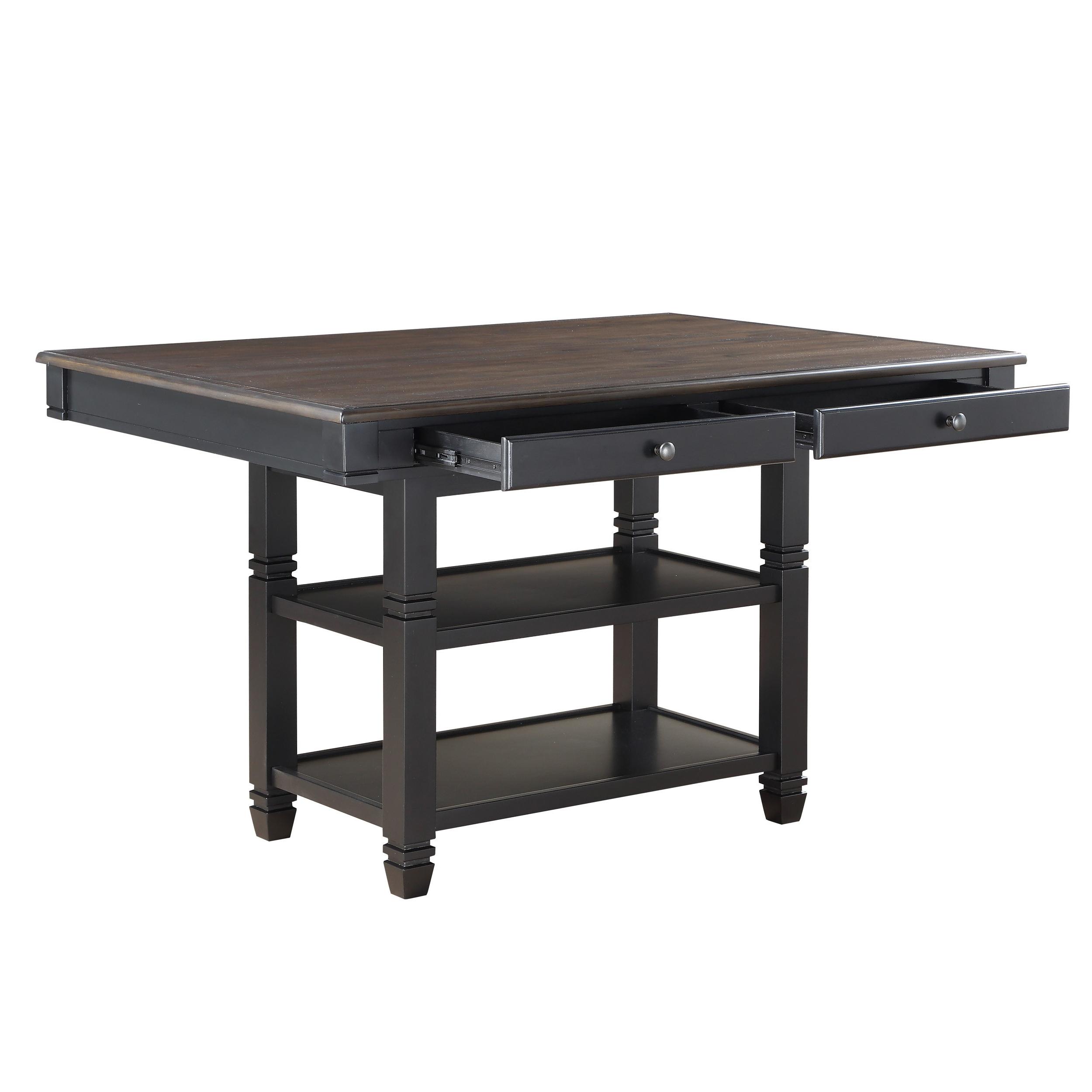 

    
Transitional Black Wood Counter Height Table Homelegance 5705BK-36 Baywater
