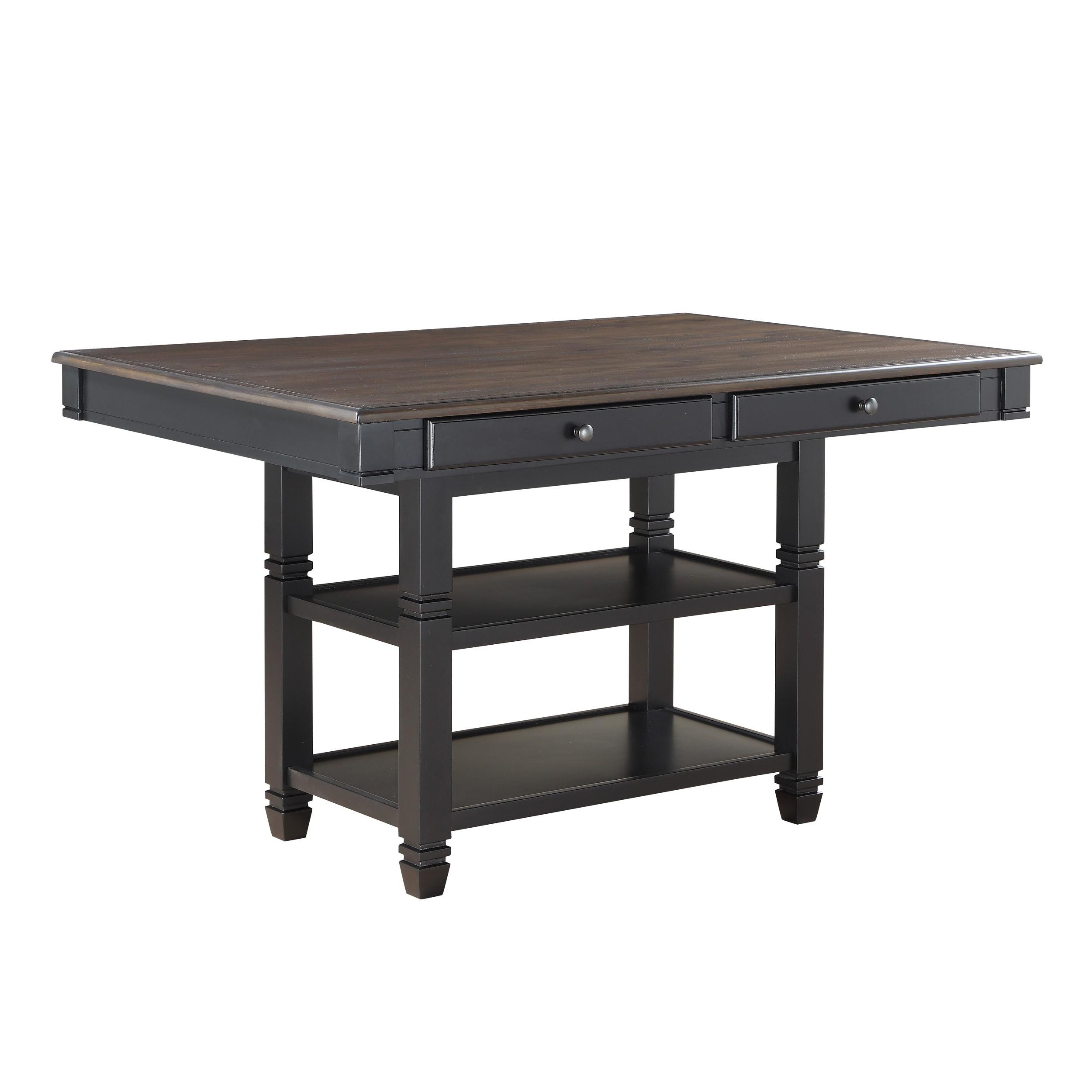 Transitional Counter Height Table 5705BK-36 Baywater 5705BK-36 in Black 