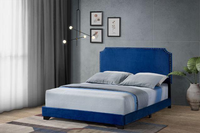

    
Acme Furniture Haemon Queen Bed Blue 26760Q
