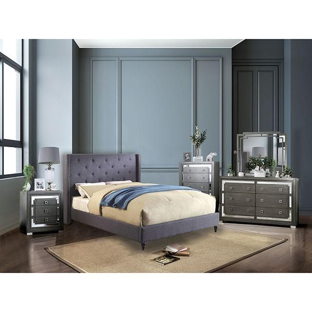 

    
Furniture of America Anabelle Queen Platform Bed CM7677BL-Q Platform Bed Blue CM7677BL-Q
