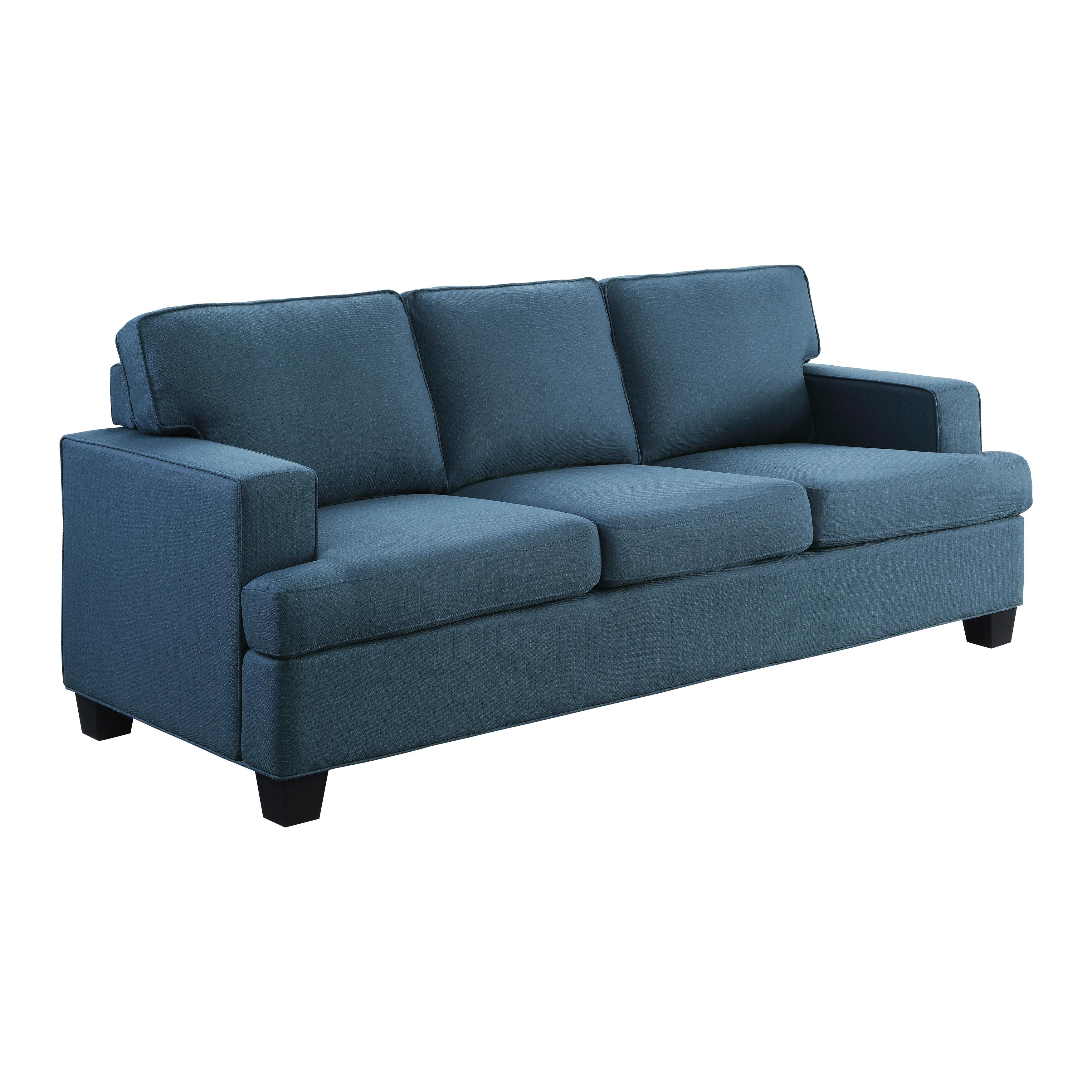 

    
Transitional Blue Solid Wood Sofa Homelegance 9327BU-3 Elmont
