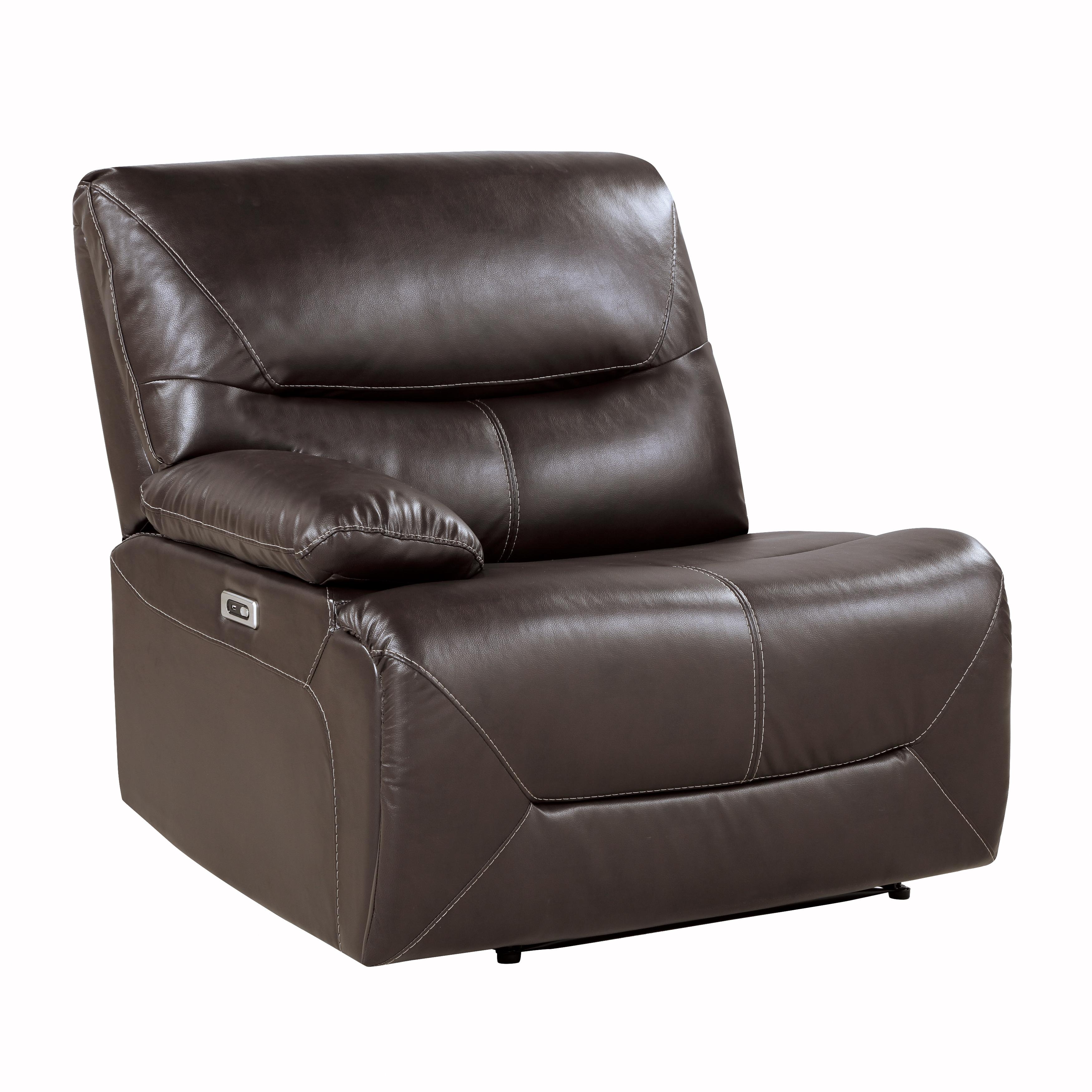 

    
Transitional Brown Faux Leather LSF Power Reclining Chair Homelegance 9579BRW-LRPW Dyersburg
