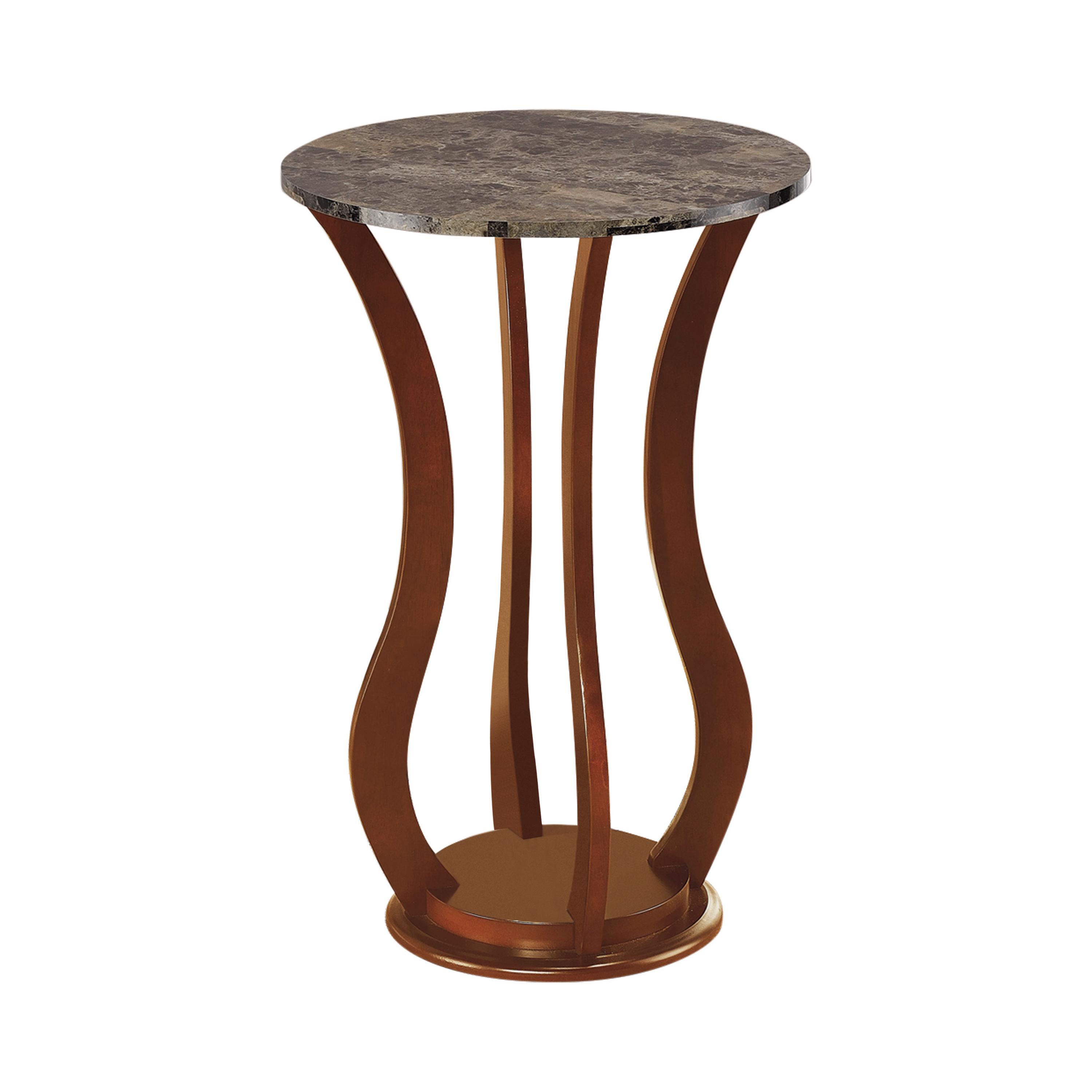 

    
Transitional Brown Faux Marble Top Accent Table Coaster 900926
